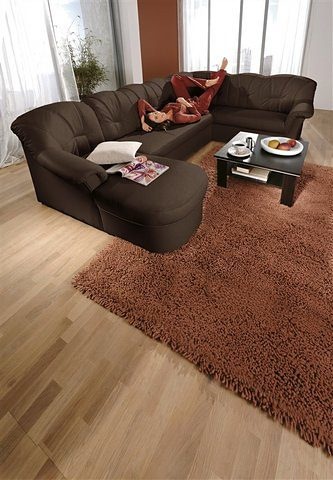 DOMO collection Wohnlandschaft »Papenburg, zeitlose Rückensteppung, elegante Formensprache, U-Form«, in großer Farbvielfalt, wahlweise mit Bettfunktion