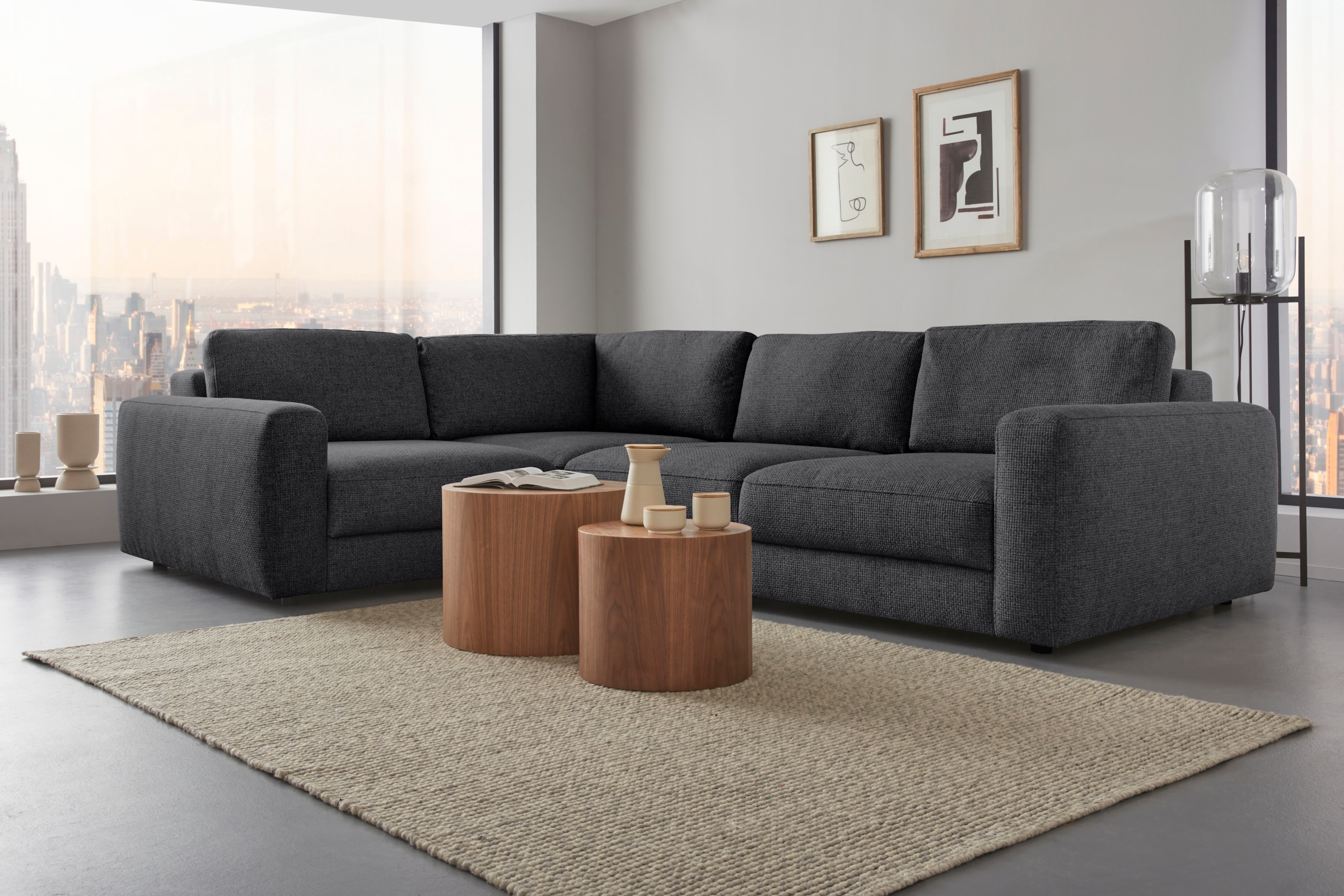 Places of Style Ecksofa »Bloomfield, L-Form«, extra tiefe Sitzfläche, wahlw günstig online kaufen