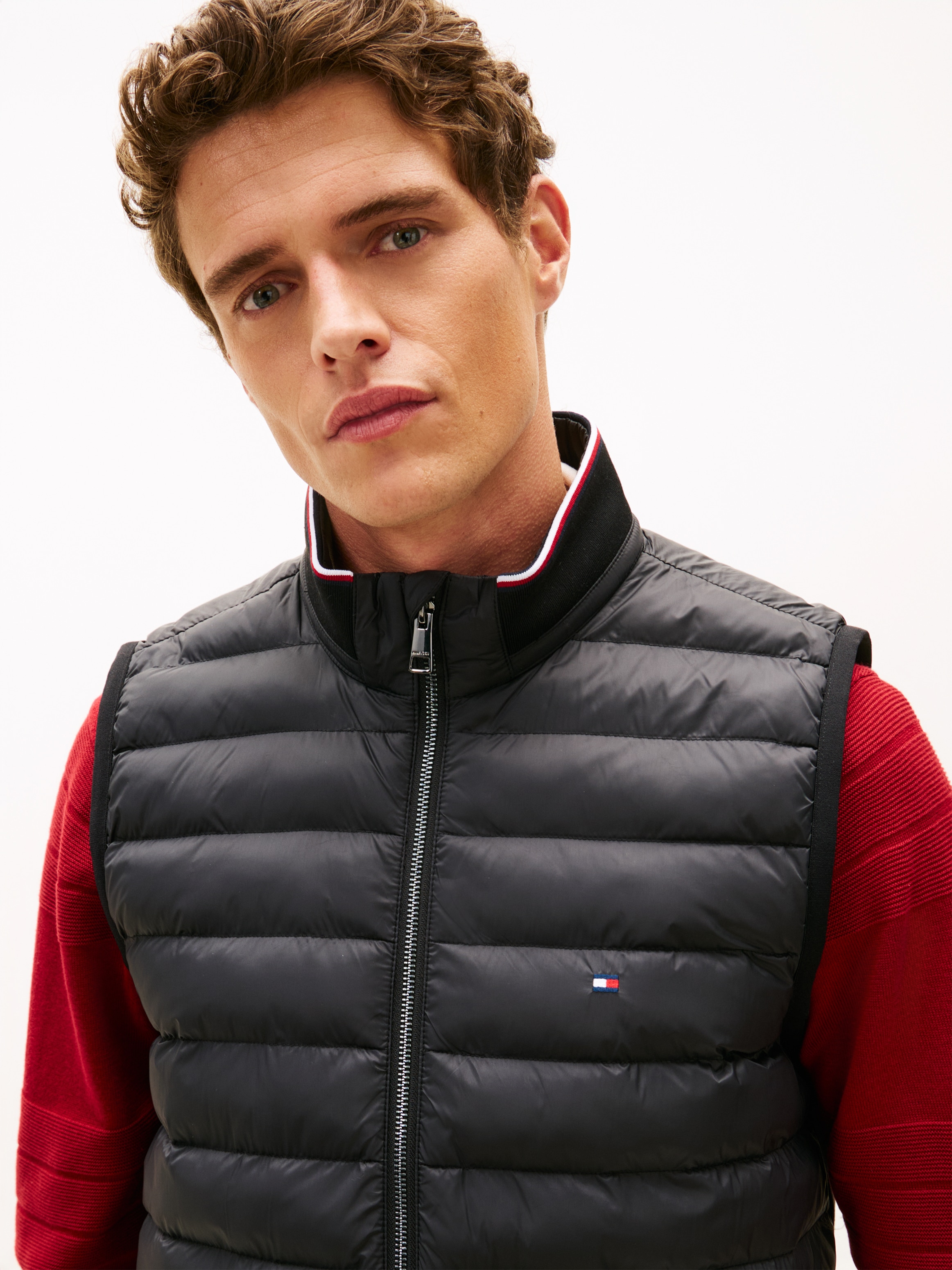 Tommy Hilfiger Steppweste »MIX MEDIA« Stehkragen, 2-Wege-Reißverschluss