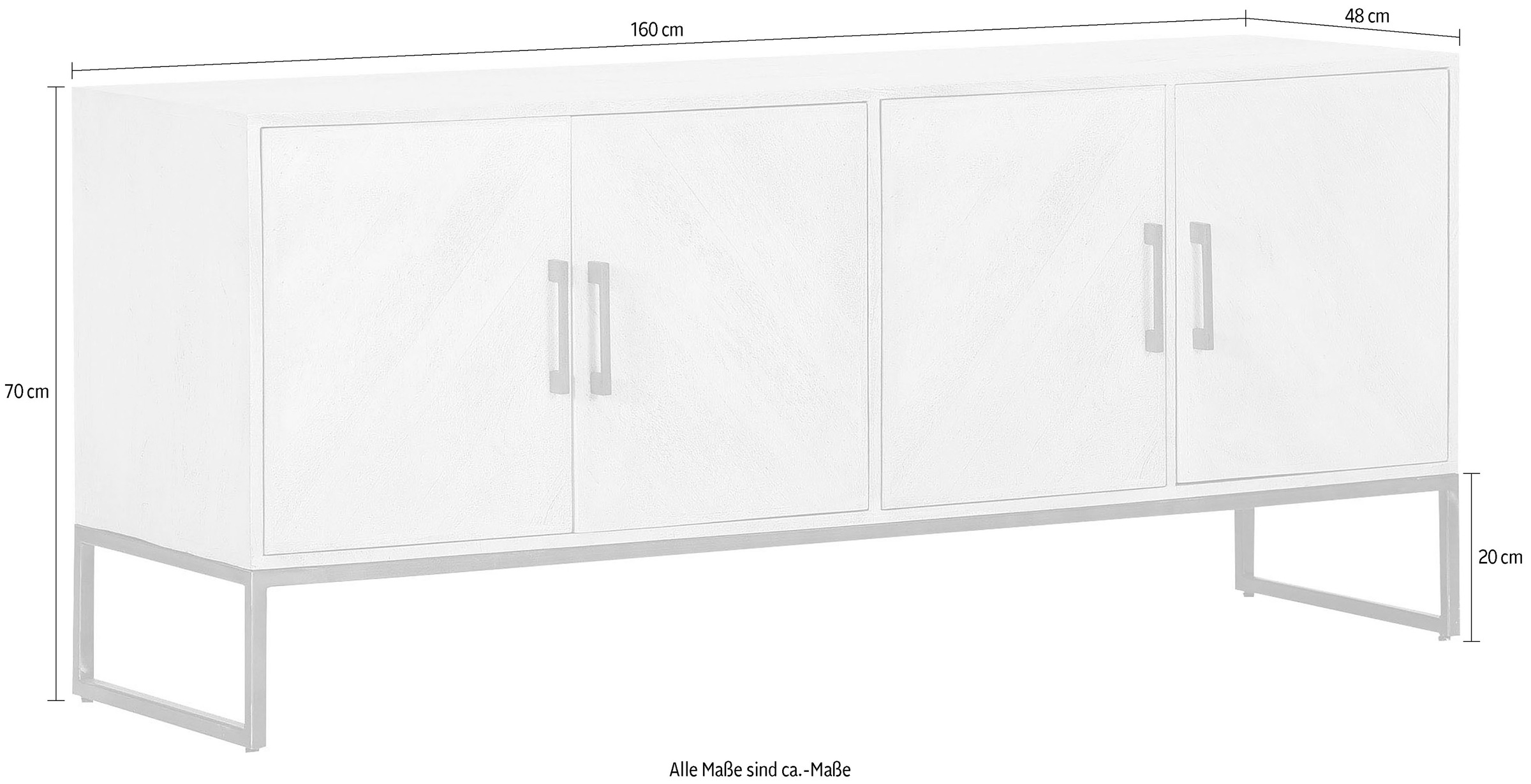 Gutmann Factory Sideboard, Kommode, Breite 160 cm