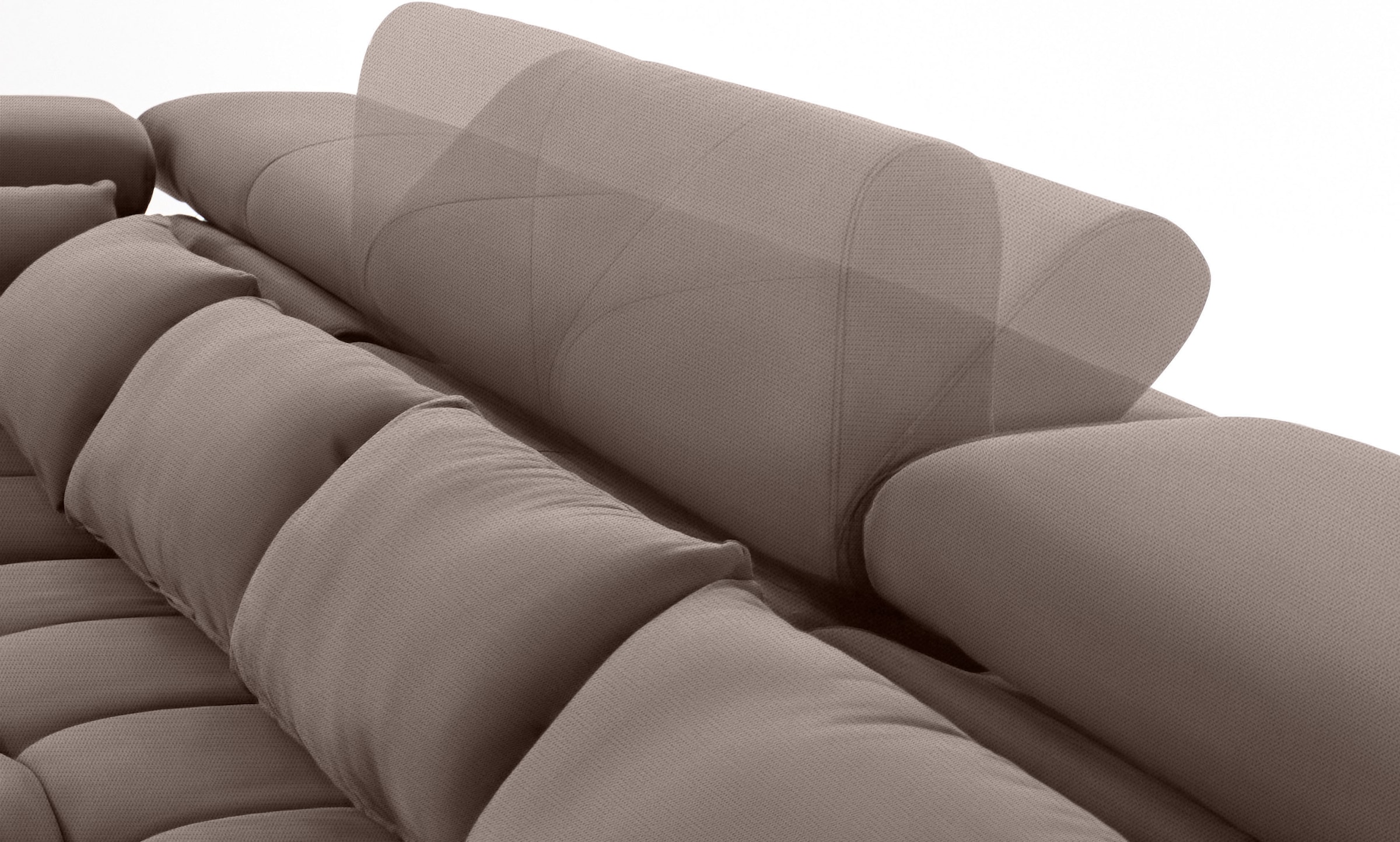 COTTA Wohnlandschaft »Orion U-Form«, mit Kopfteilverstellung & 6 Nierenkissen