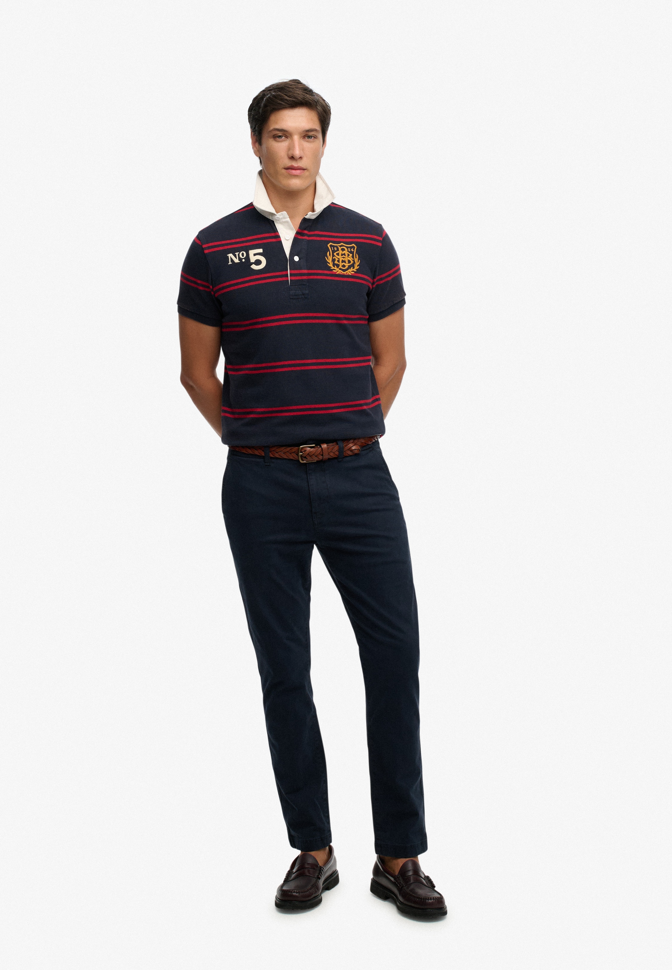 Superdry Poloshirt »DOUBLE EMBLEM JERSEY SS RUGBY« im angesagten Rugby Stil