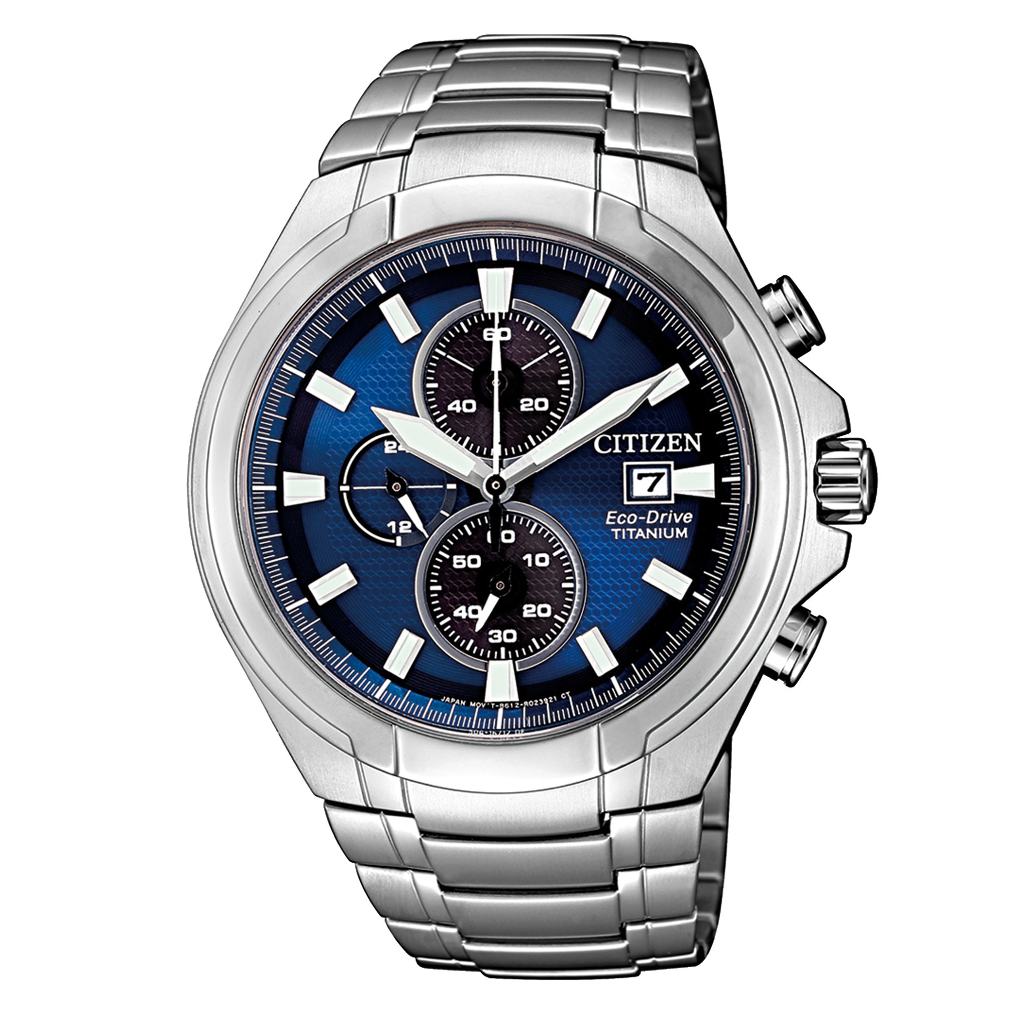 Citizen Chronograph Armbanduhr, Herrenuhr, Solar, Stoppfunktion, Titan, Saphirglas