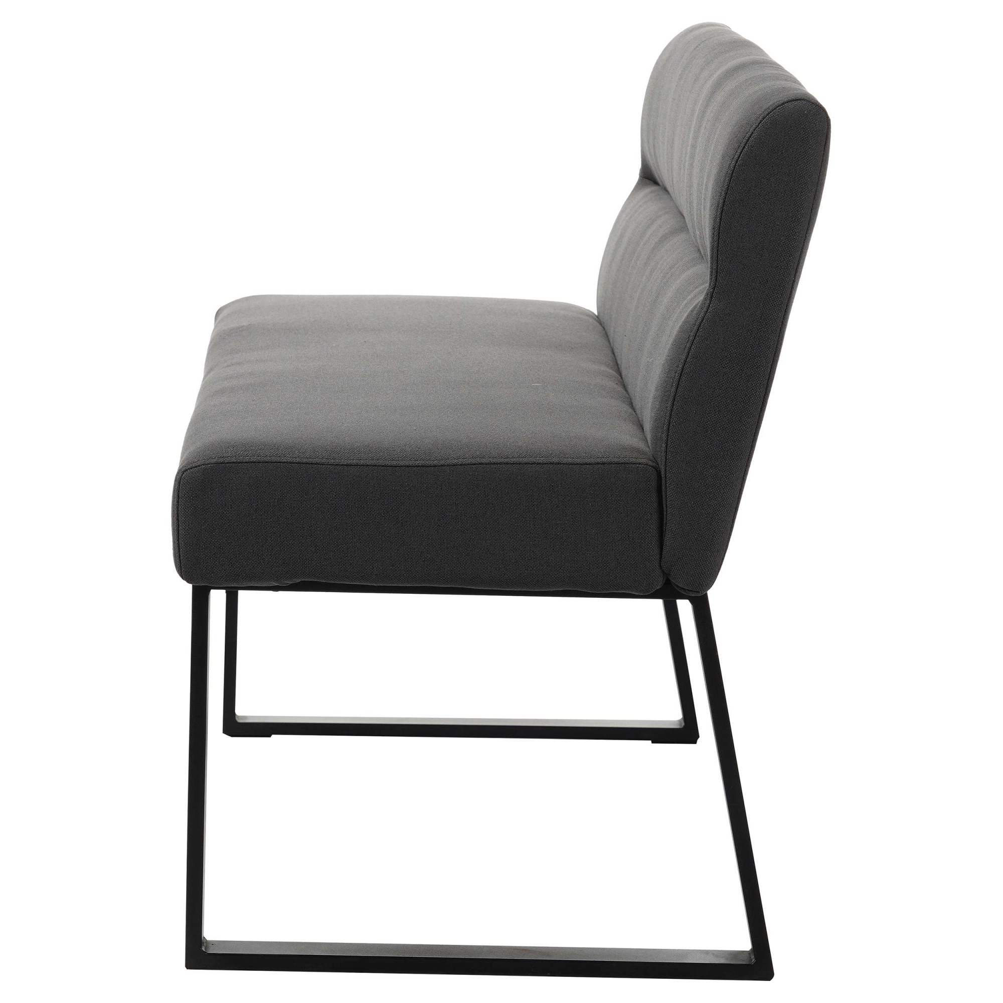 OTTO home Essbank »Ivanna« schwarze Metallbeine, pflegeleichtem Webstoff Bezug, Breite 140 cm