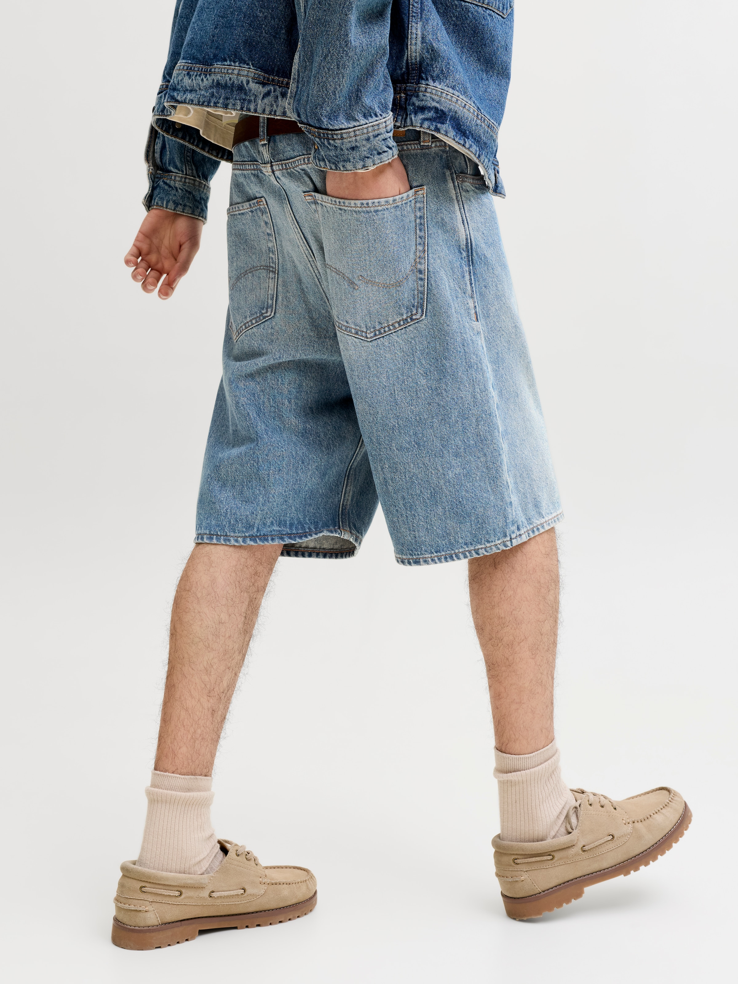Jack & Jones Jeansshorts »JJIALEX JJORIGINAL SHORTS SBD 300 SN« Baumwolle, Baggy Fit