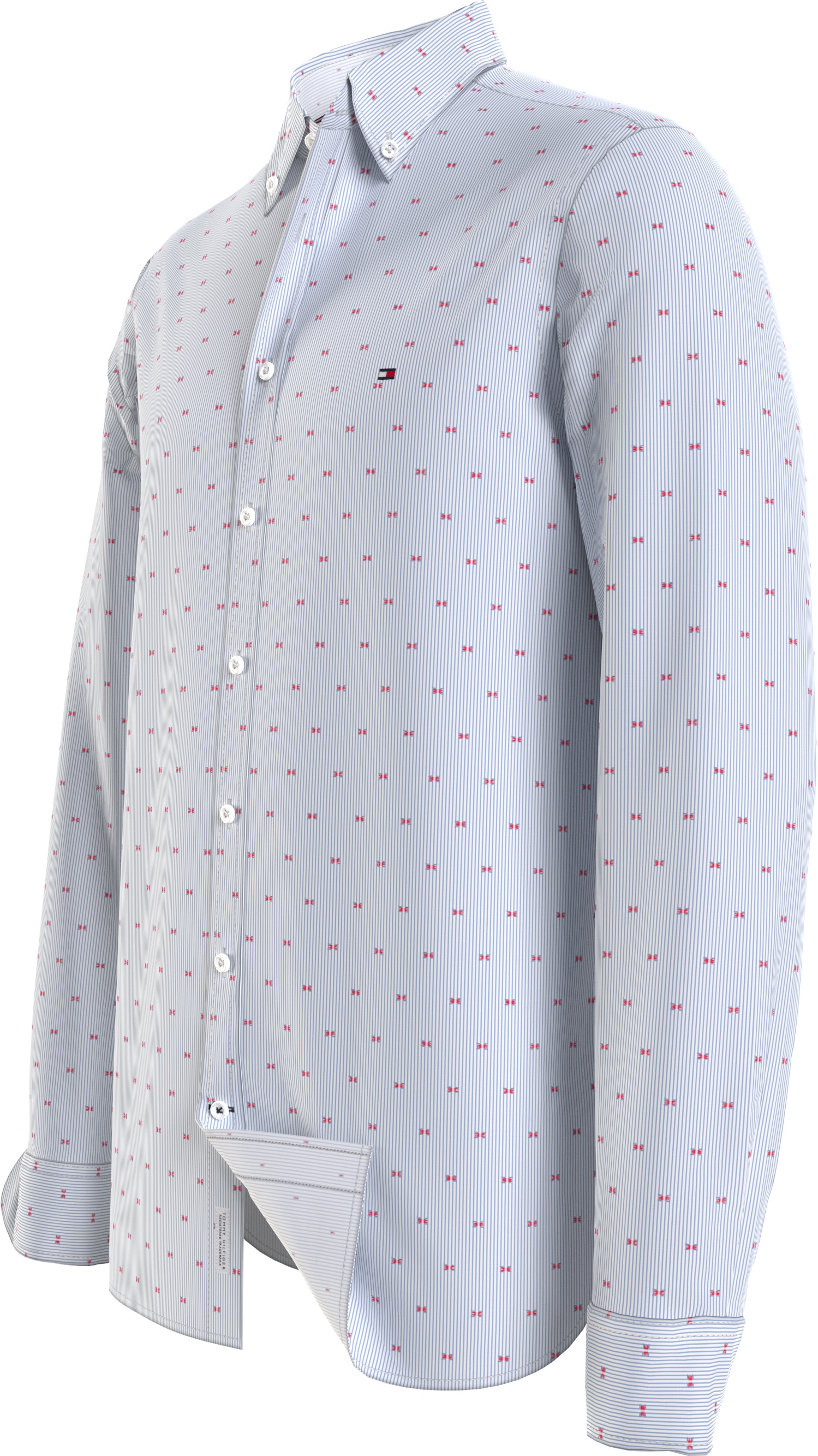 Tommy Hilfiger Langarmhemd »FIL COUPE SF SHIRT«, mit durchgehender Knopfleiste