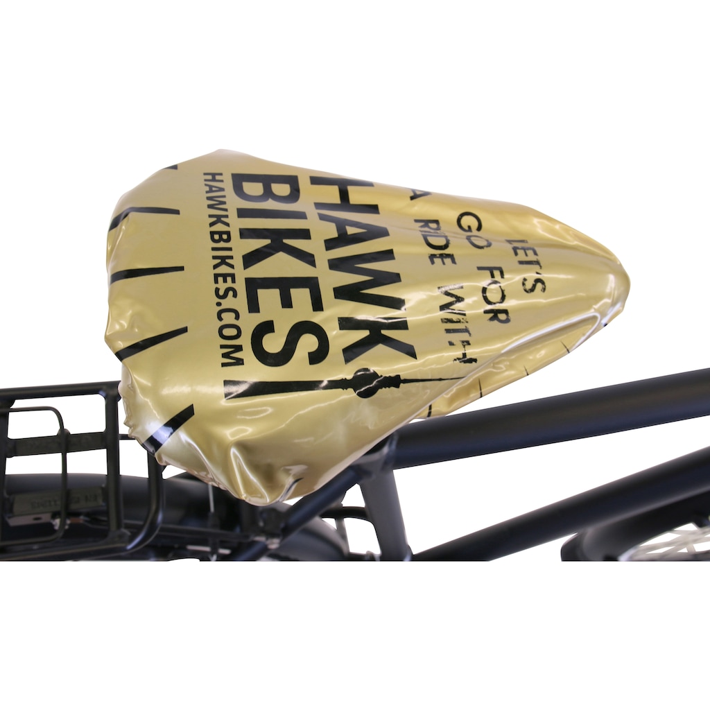 HAWK Bikes Trekkingrad »HAWK Trekking Gent Premium Plus Black«, 24 Gang, microSHIFT