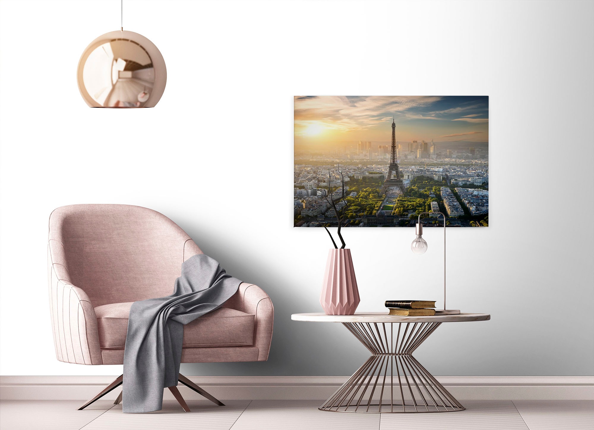A.S. Création Leinwandbild »Eiffel Tower«, Kunst-Paris-Kinder, (1 St.), Paris Keilrahmen Bild Eiffelturm Leinwand-Bild Wohnzimmer modern Wand