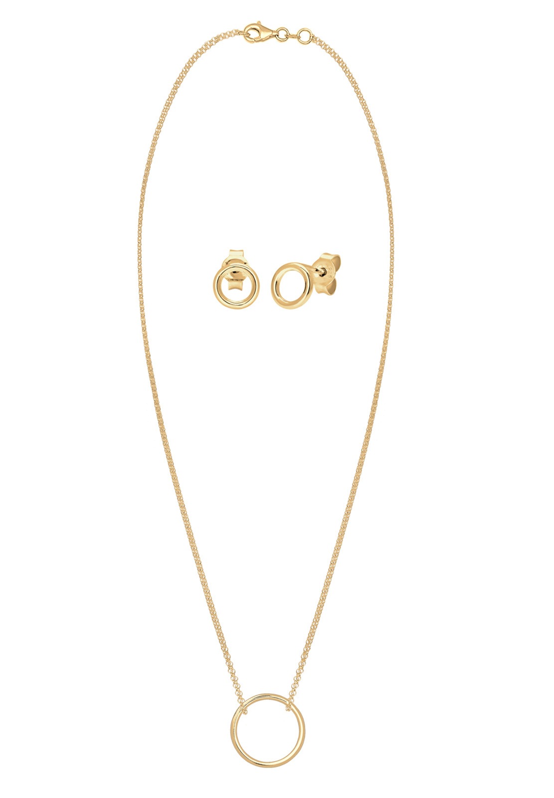 Elli Schmuckset »Kreis 925 Sterling Silber vergoldet«