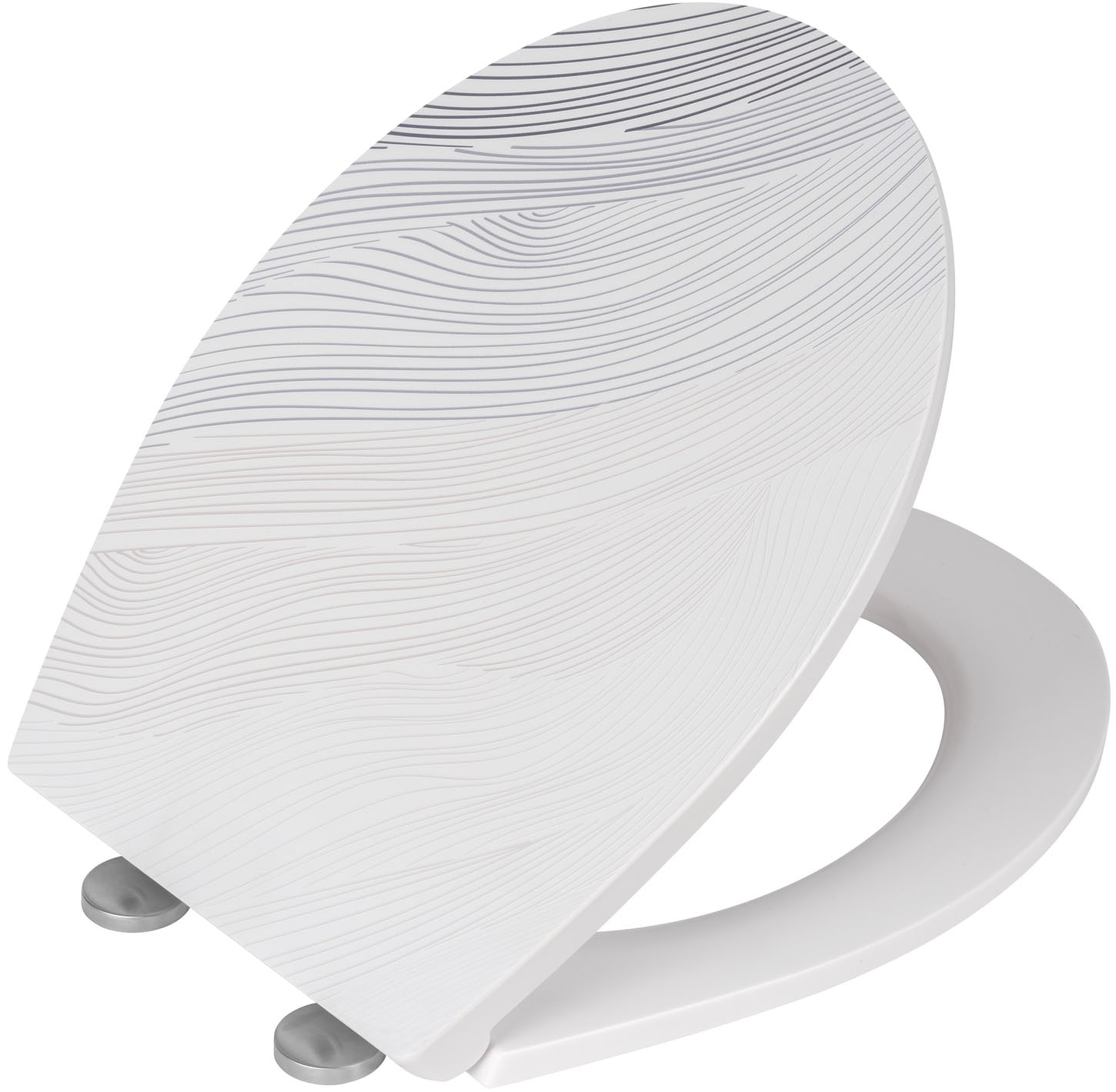 WENKO WC-Sitz »Menin« Toilettensitz aus Duroplast mit Relief-Oberfläche, Absenkautomatik