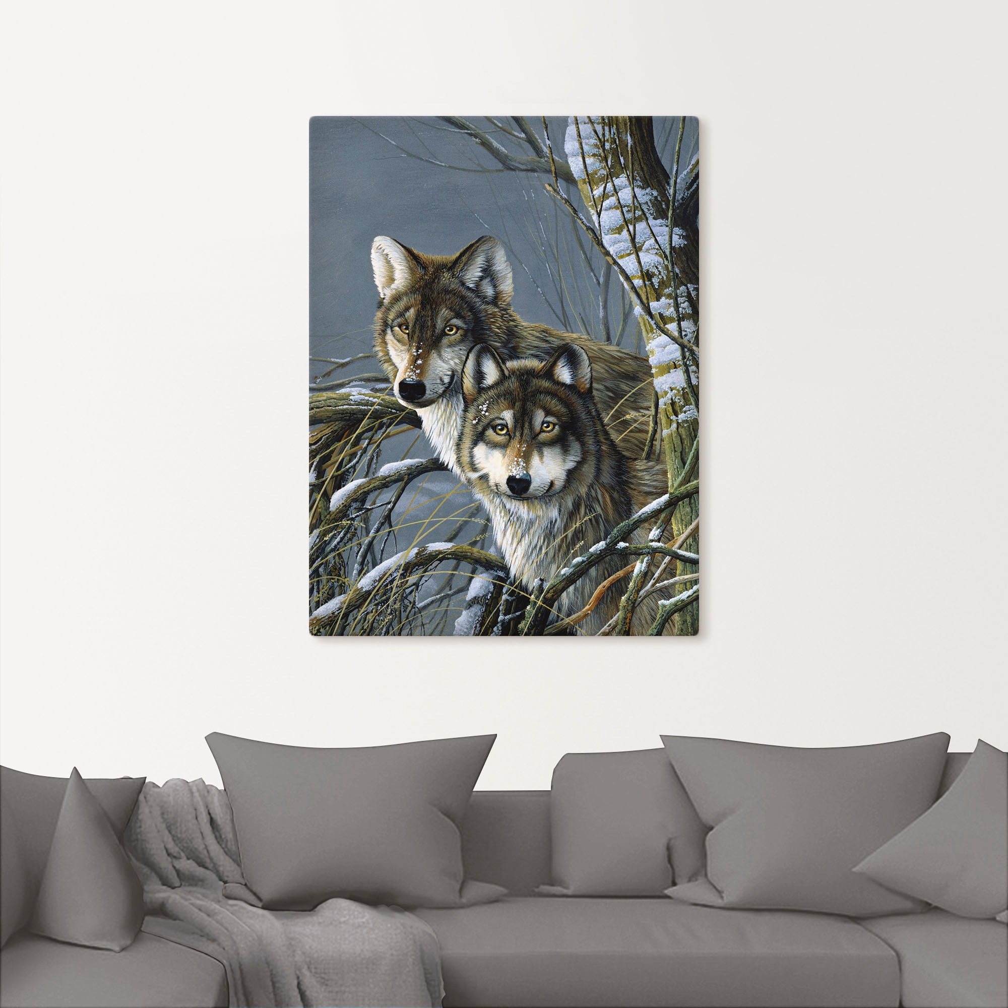 Artland Wandfolie »Zwei Wölfe«, Wildtiere, (1 St.), selbstklebend
