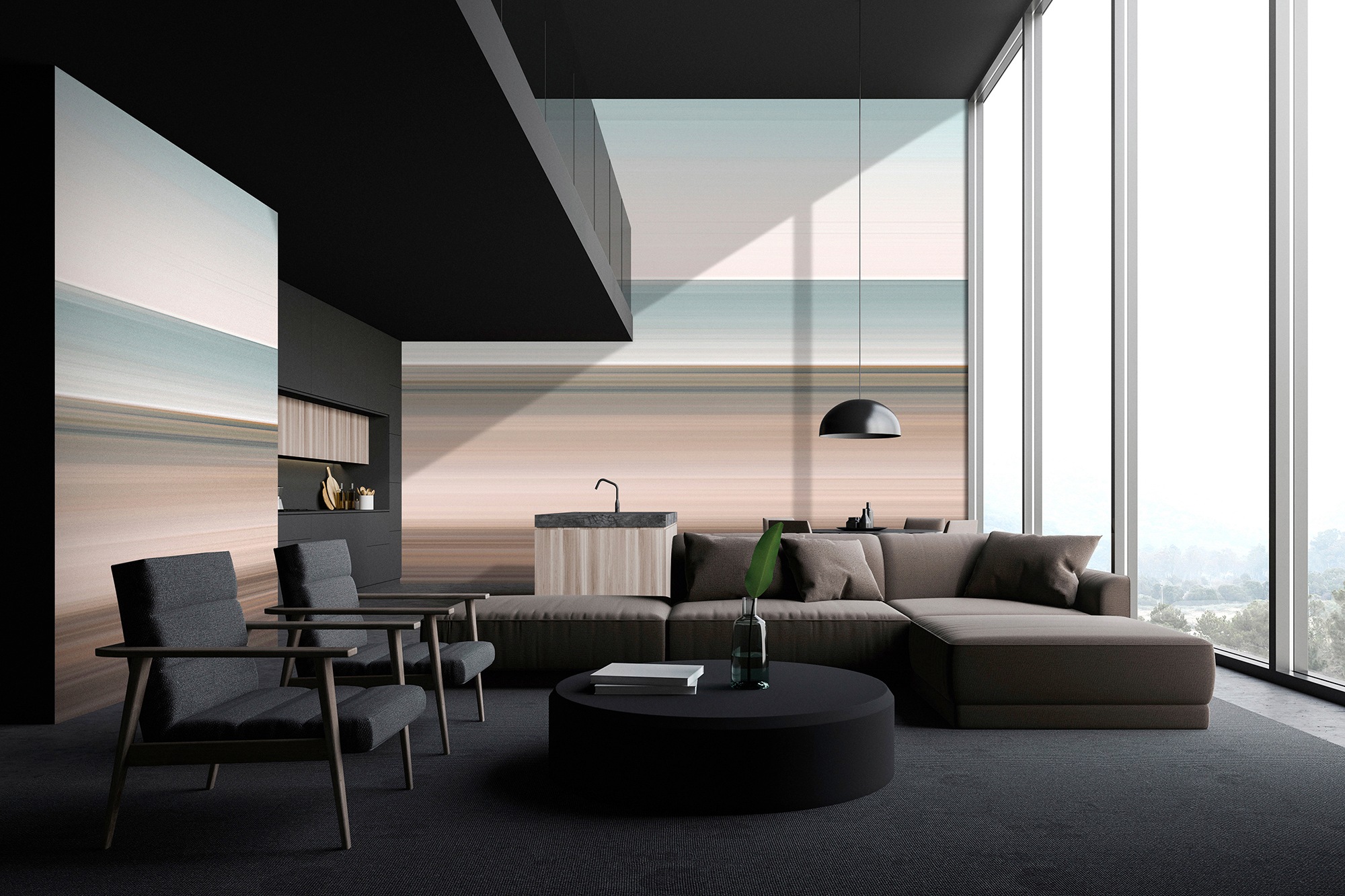 living walls Fototapete »Walls by Patel Horizon« glatt Fototapete Modern horizon 4,00 m x 2,70 m 200 g Vlies Premium