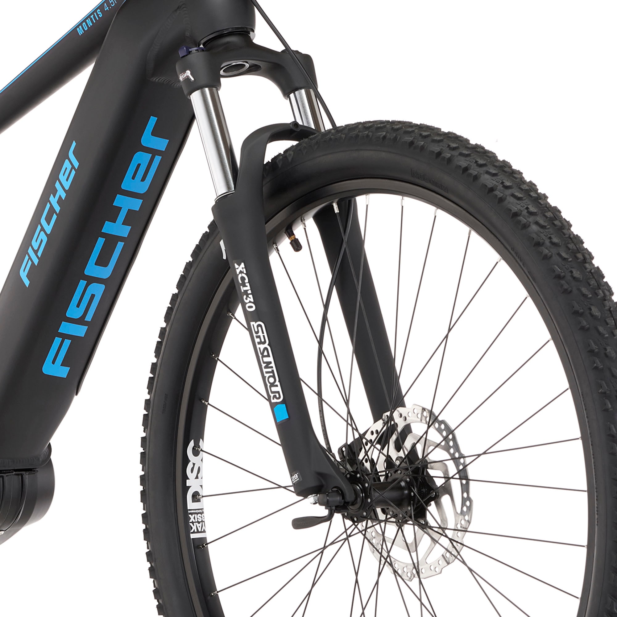 FISCHER Fahrrad E-Bike »MONTIS 4.5i 522«, 10 Gang, Shimano, Deore, Mittelmotor 250 W, (mit Fahrradschloss), Pedelec, Elektrofahrrad für Damen u. Herren, MTB