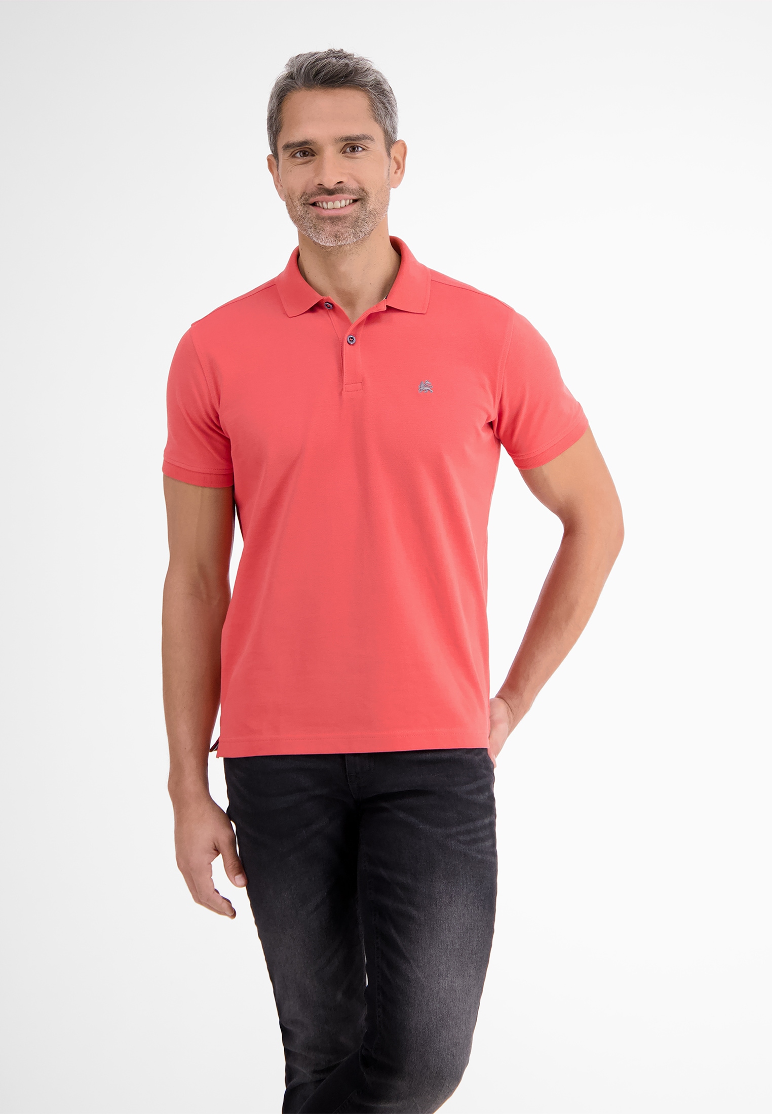 Poloshirt „“, Gr. M, HIBISCUS RED