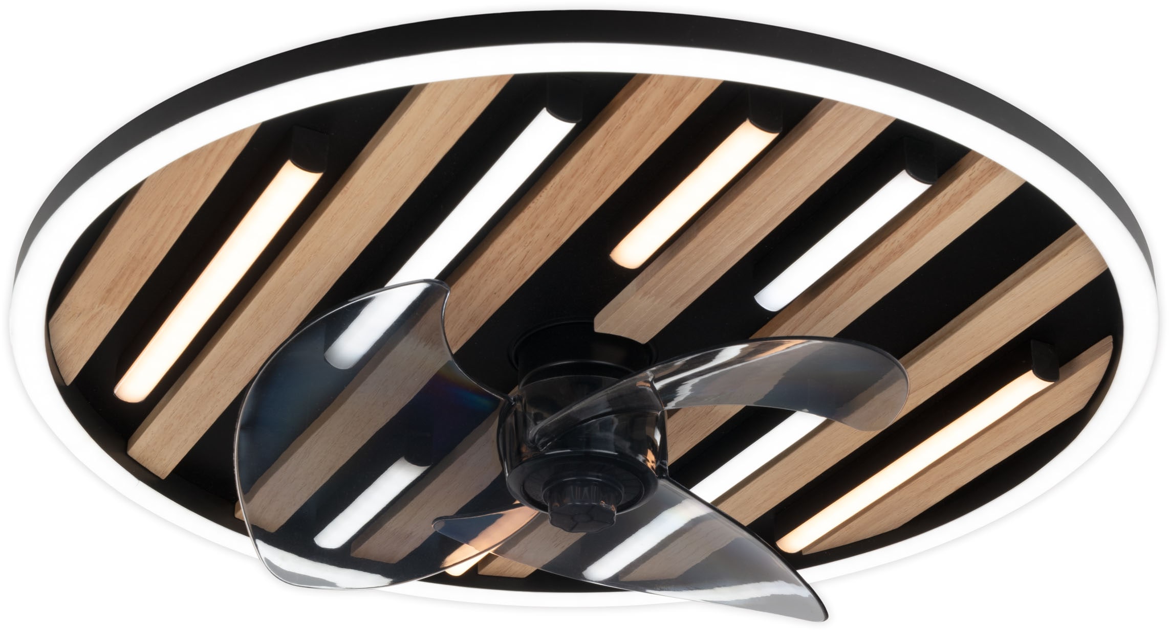 OTTO home LED Deckenleuchte »Deckenventilator Vollo« LED-Modul 1 Stk. warmweiß - kaltweiß inkl. Ventilator, dimmbar, CCT, Memory, Nachtlicht, Timer, IR-Fernbed.