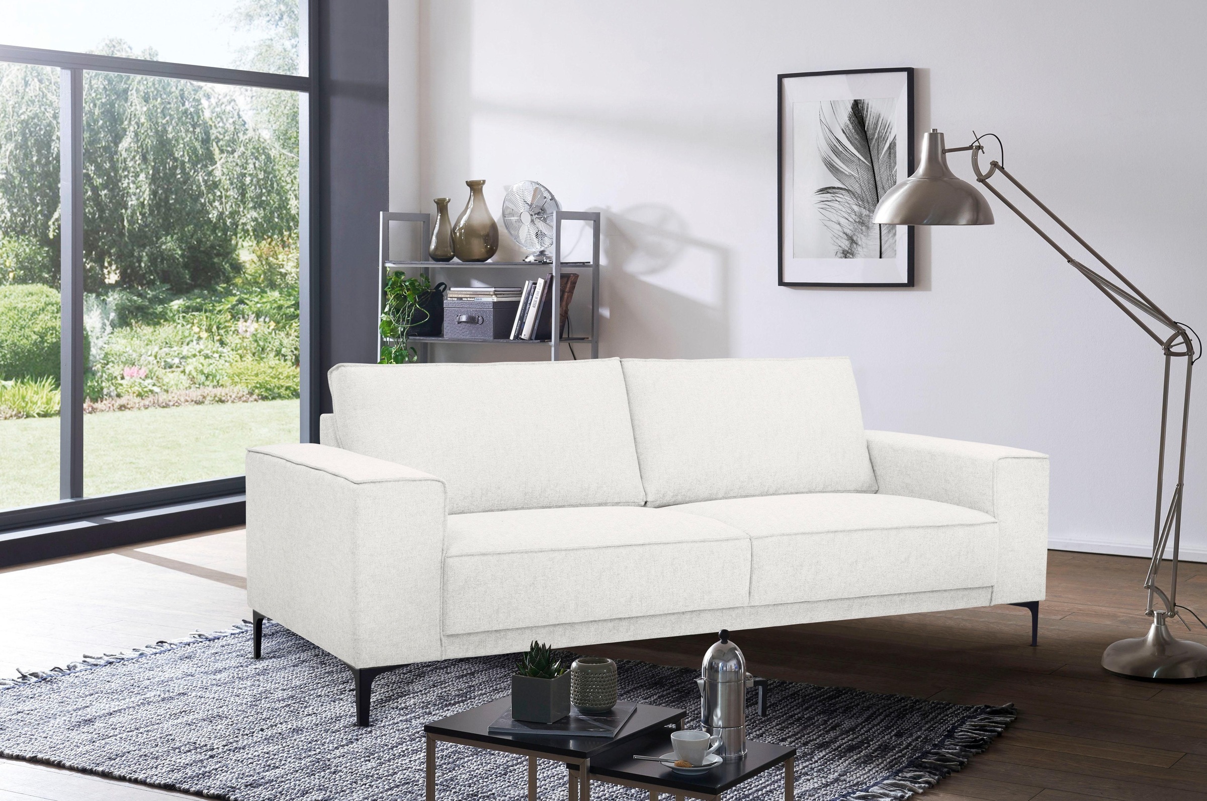 Places of Style 3-Sitzer »3er Sofa Oland, Struktur, Flachgewebe, Luxus-Micr günstig online kaufen