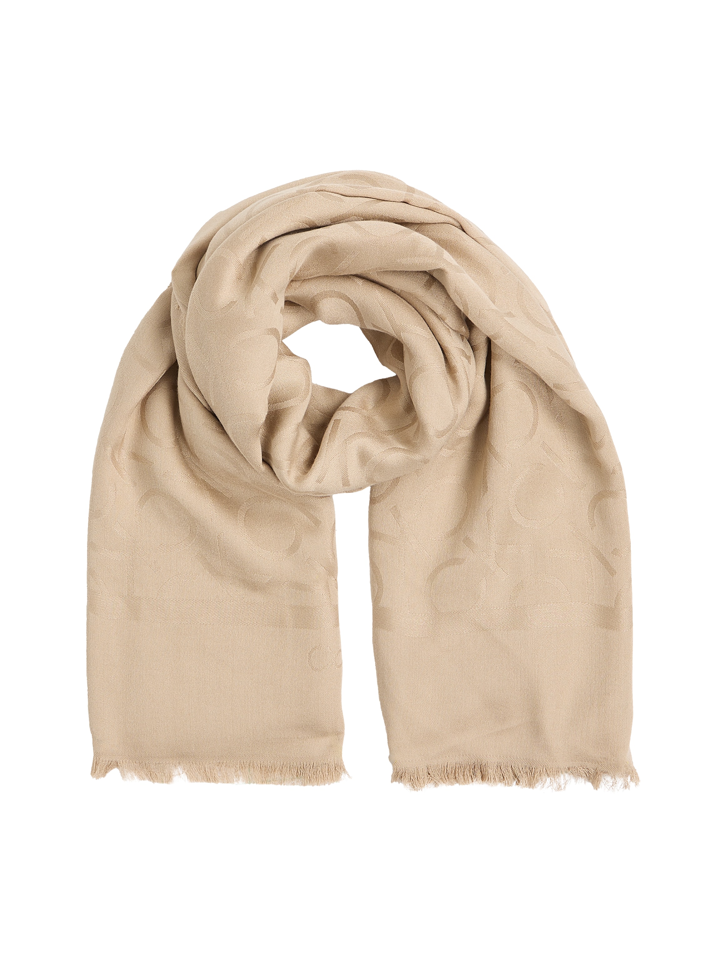 Calvin Klein Schal »SHINY JACQUARD MONOGRAM SQUARE«, mit Logo-Jacquardmuster