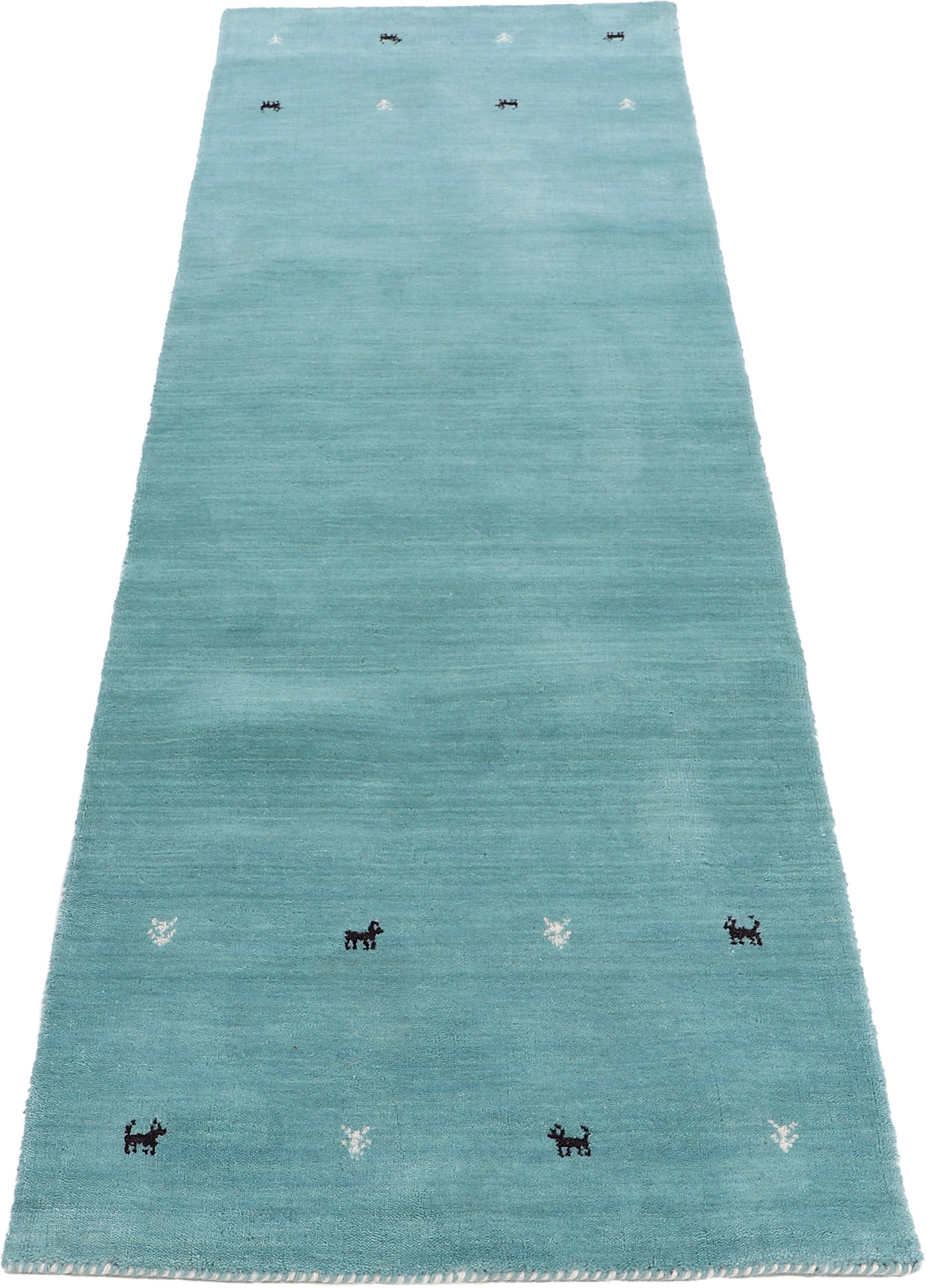 carpetfine Wollteppich »Gabbeh Uni, auch als Läufer und Rund erhältlich«, r günstig online kaufen