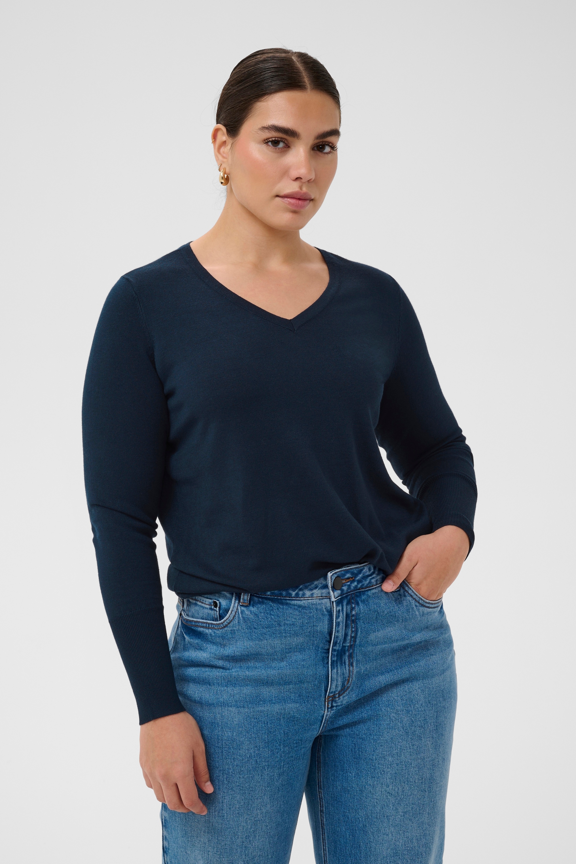 KAFFE Curve Strickpullover »Strickpullover KClizzy«