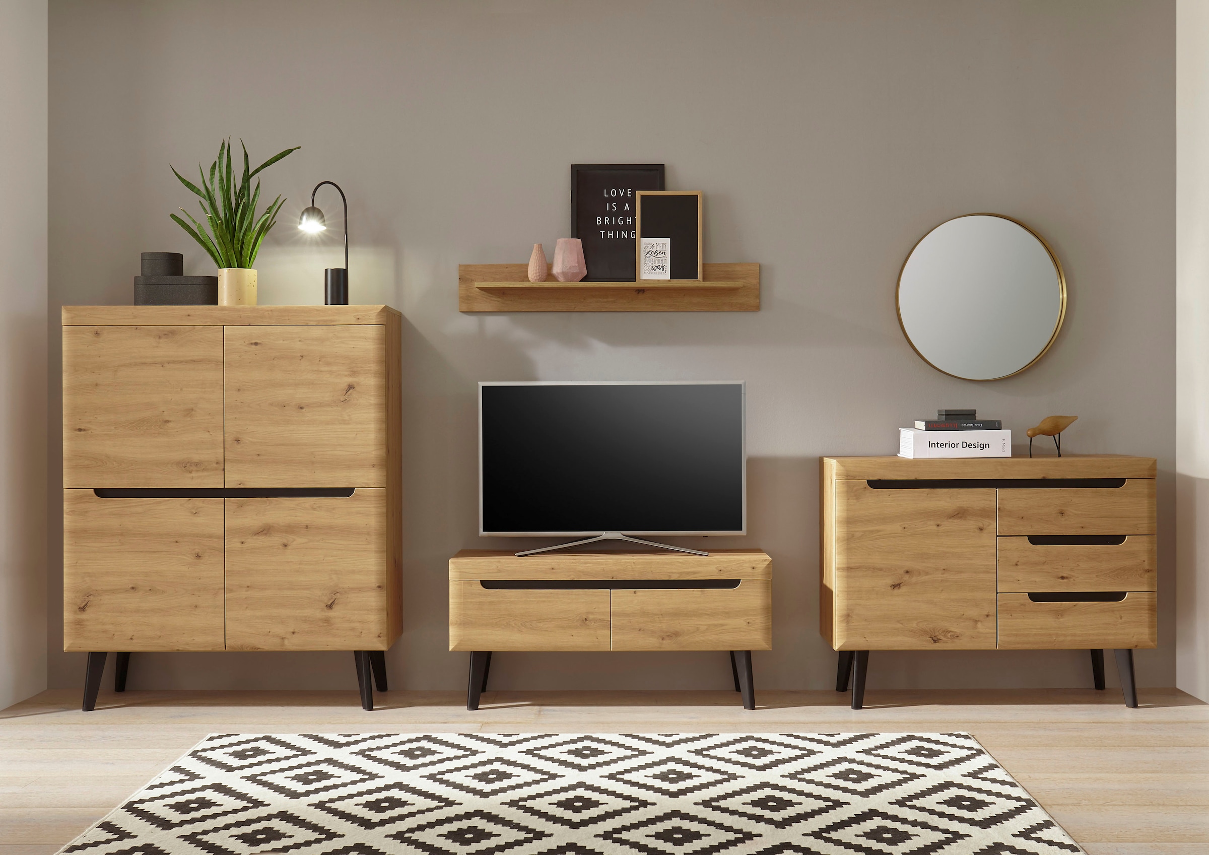 INOSIGN Wohnwand »Torge, Anbauwand, Schrankwand, Mediawand, Wohnzimmer-Set« 4 Stk. tlg.