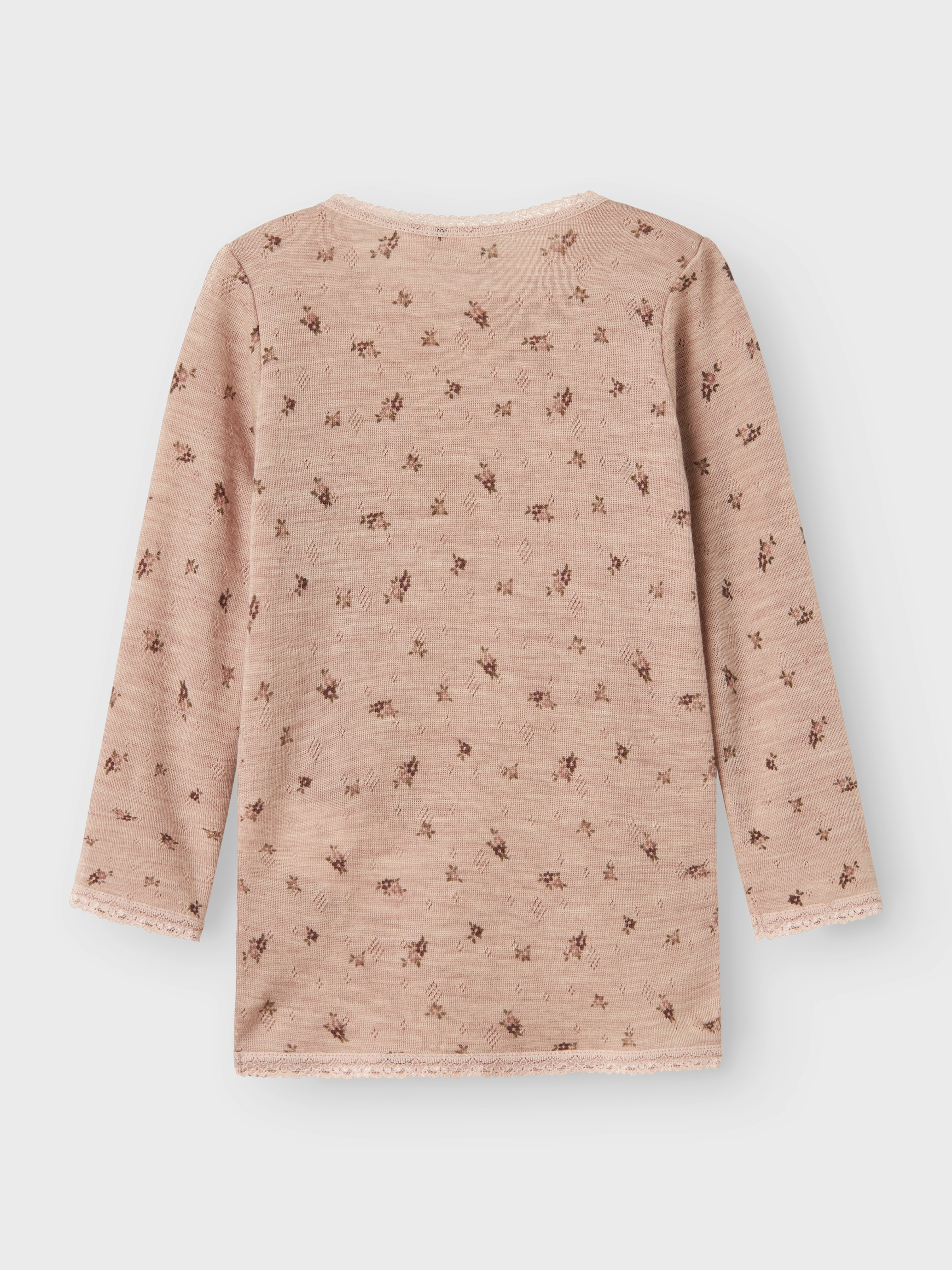 Name It Langarmshirt »NMFWANG WOOL NEEDLE LS TOP NOOS«, aus reiner Merinowolle
