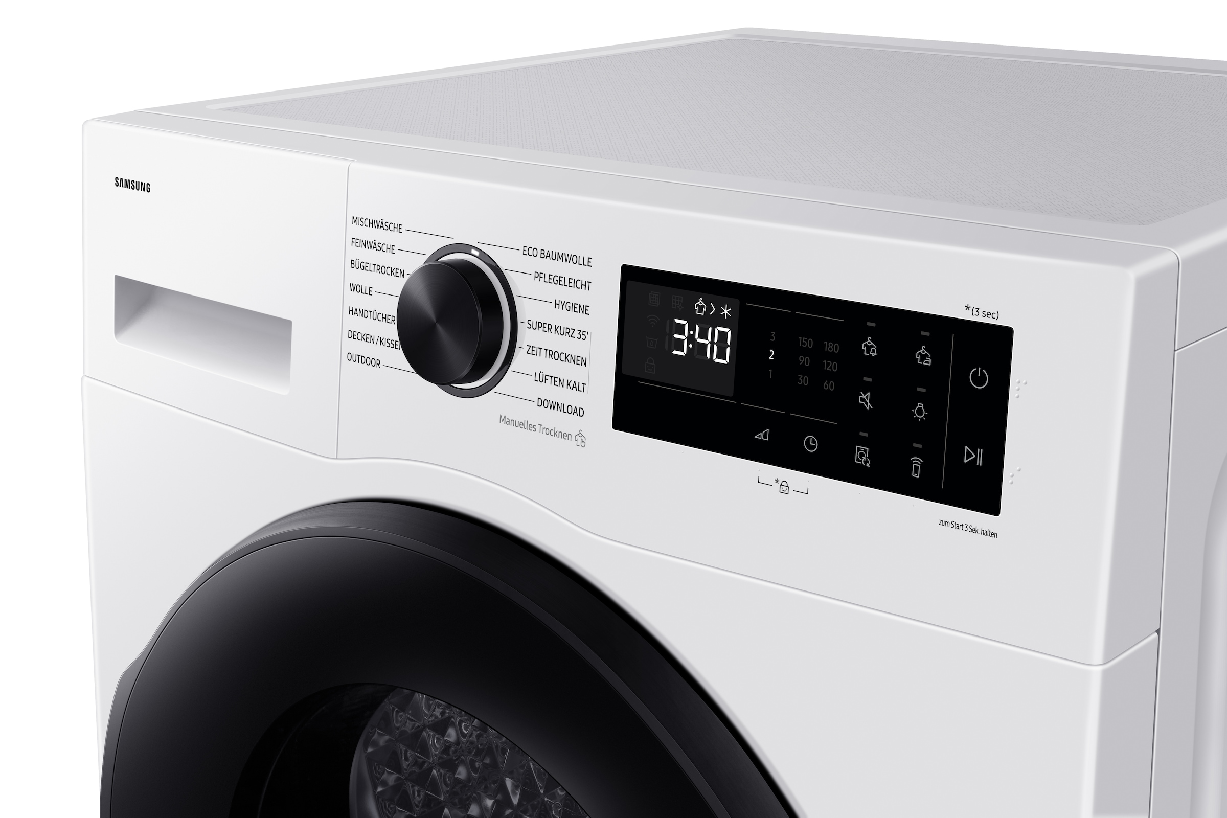 Samsung Wärmepumpentrockner »DV9EDG52A0AEEG«, DV5000D, 9 kg, Optimal Dry ‑ Intelligent Trocknen mit Sensoren