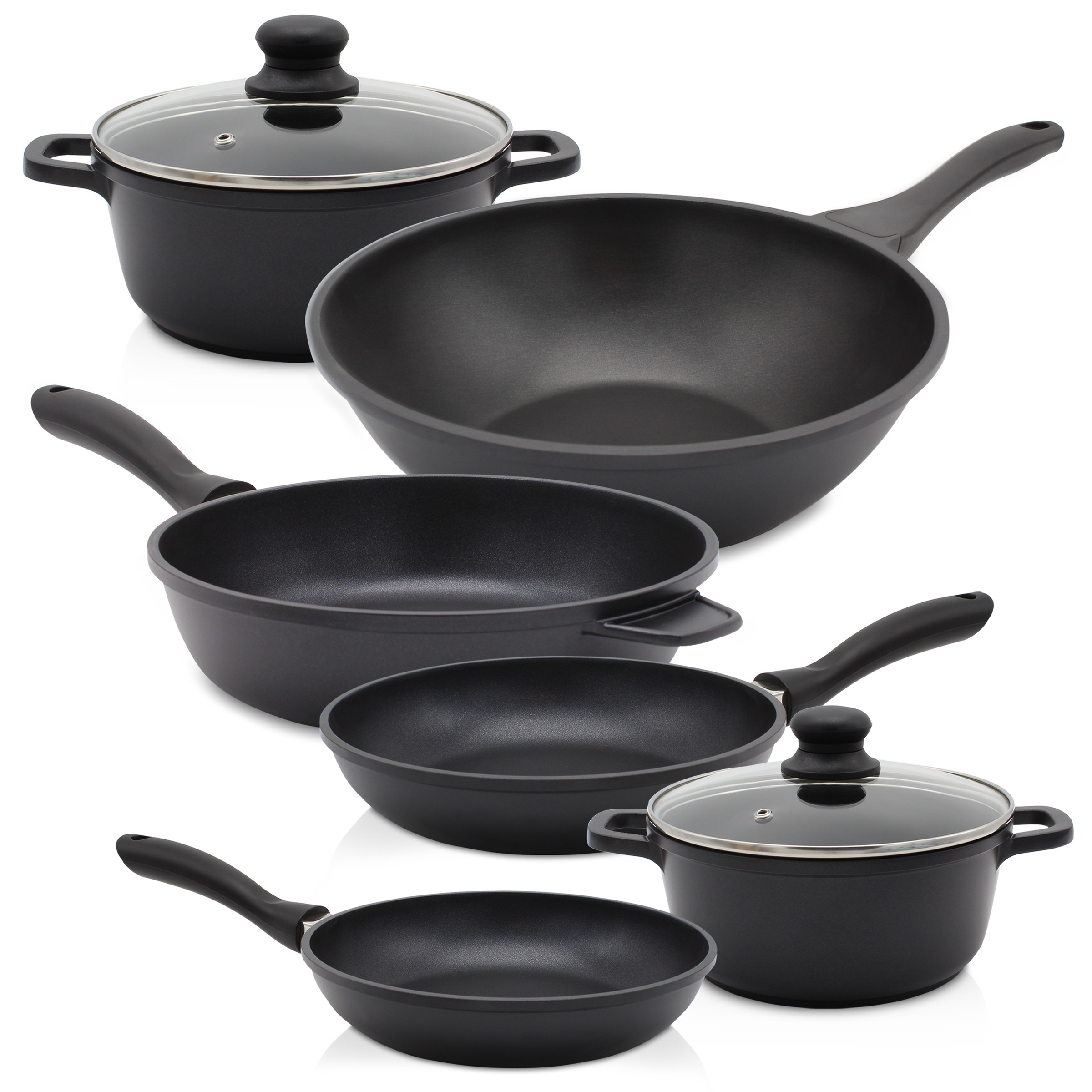 Krüger Topf-Set »Leipzig« Aluminiumguss Set, 8 Stk. tlg. hochwertige Antiha günstig online kaufen