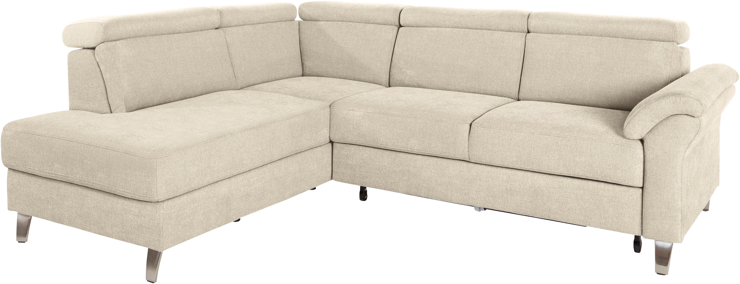 sit&more Ecksofa »Arngast L-Form« inklusive Kopfteilverstellung und Federke günstig online kaufen