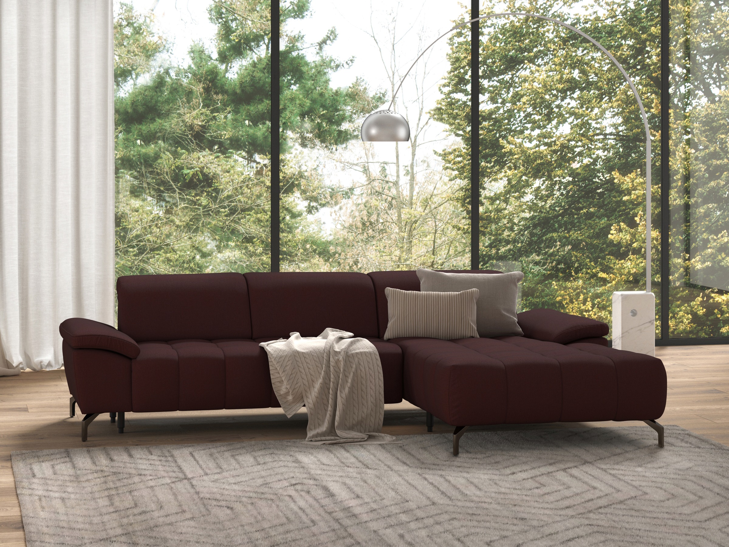 sit&more Ecksofa »Cool L-Form«, wahlweise mit Kopfteilverstellung und Vorzi günstig online kaufen