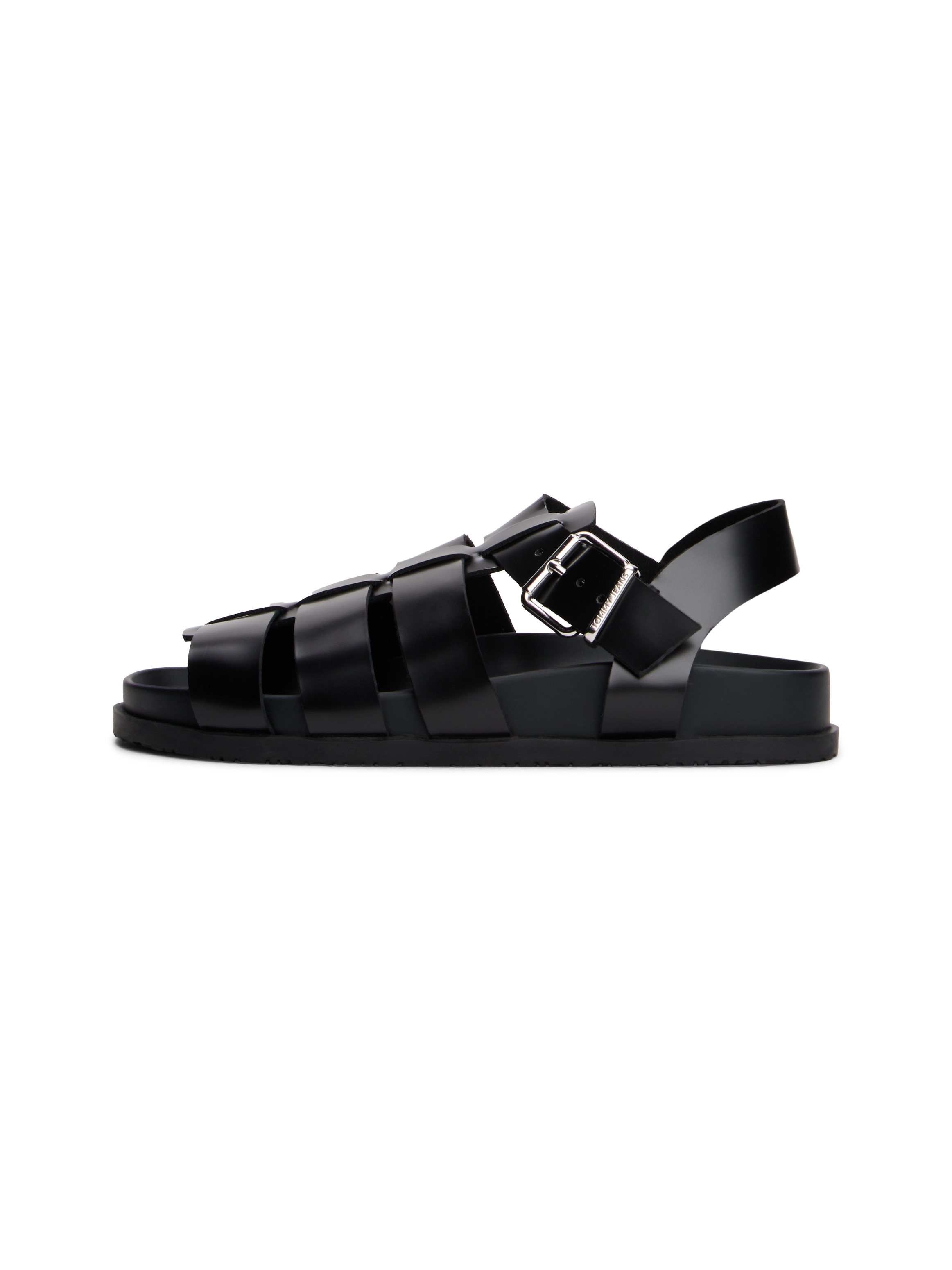 Tommy Jeans Riemchensandale »TJW FISHERMAN PATENT SANDAL«, Sandalette, Sommerschuh, Römersandale mit verstellbarer Schnalle