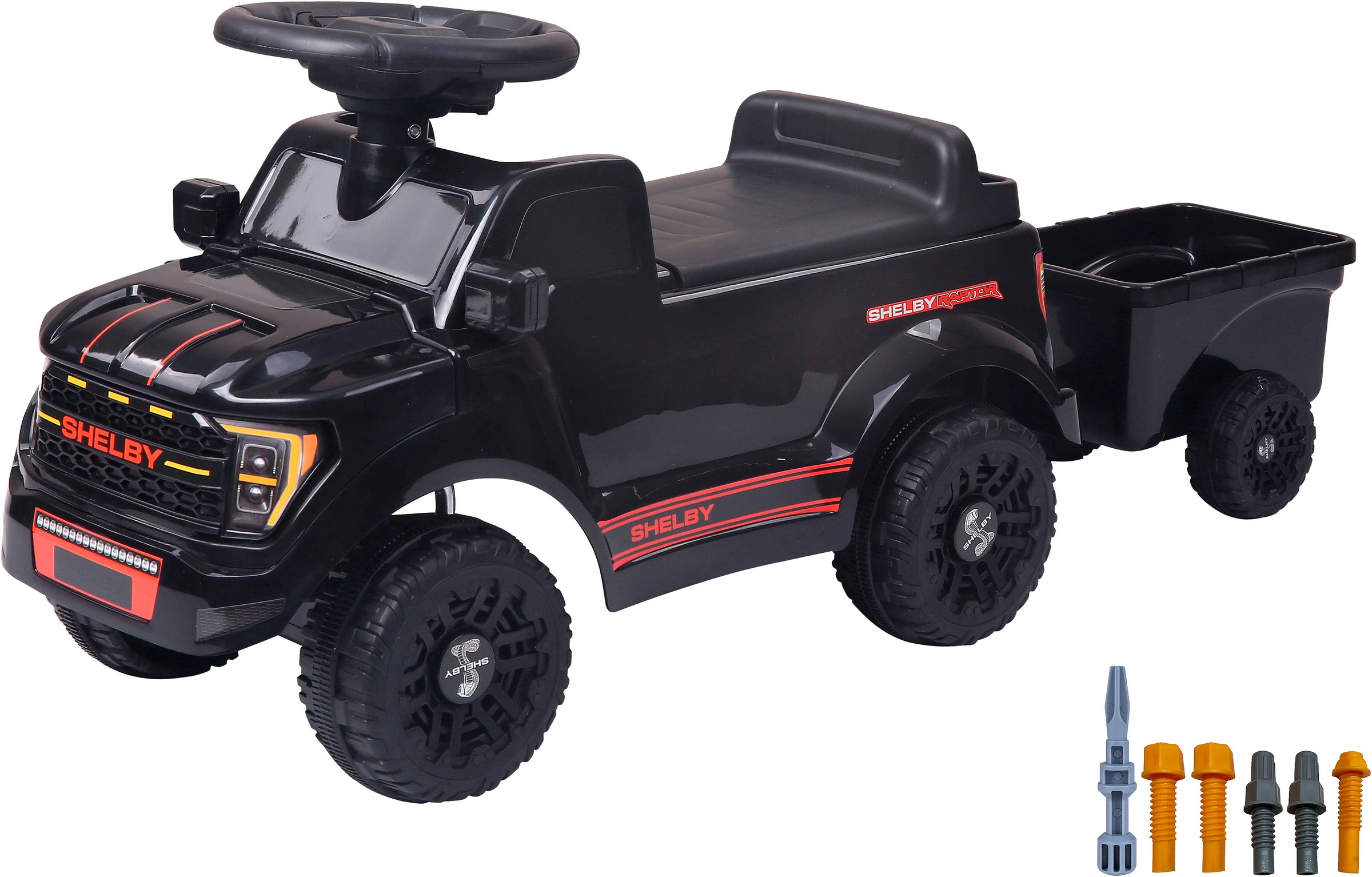 Jamara Rutscherauto »Shelby Ford F-150 Raptor mit Anhänger« mit Soundeffekten