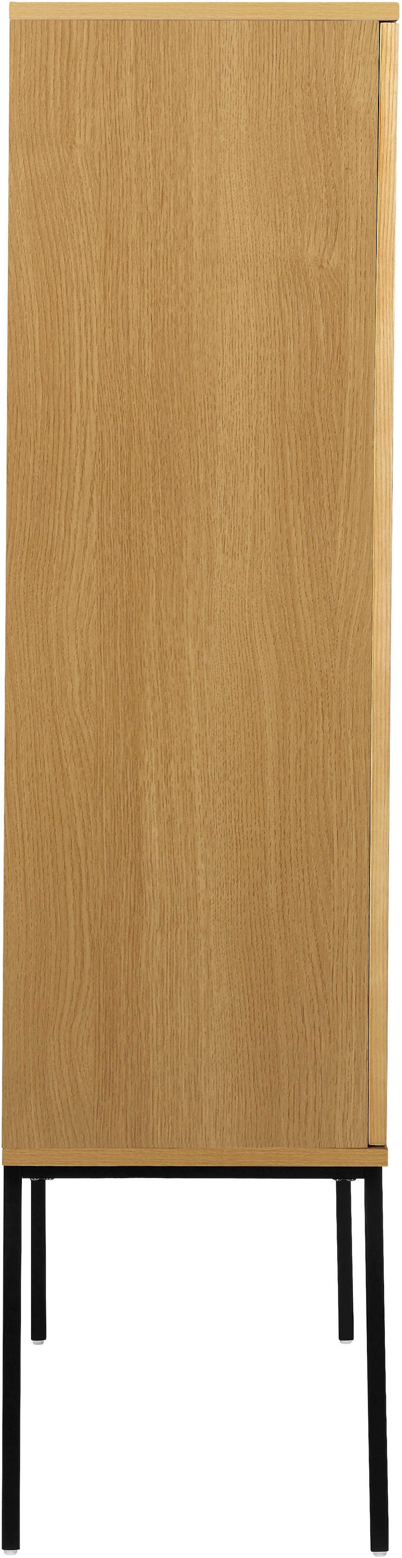 INOSIGN Highboard »Keylea« Eschenholz-Details, robustem Metallgestell, FSC-zertifiziertem Holz