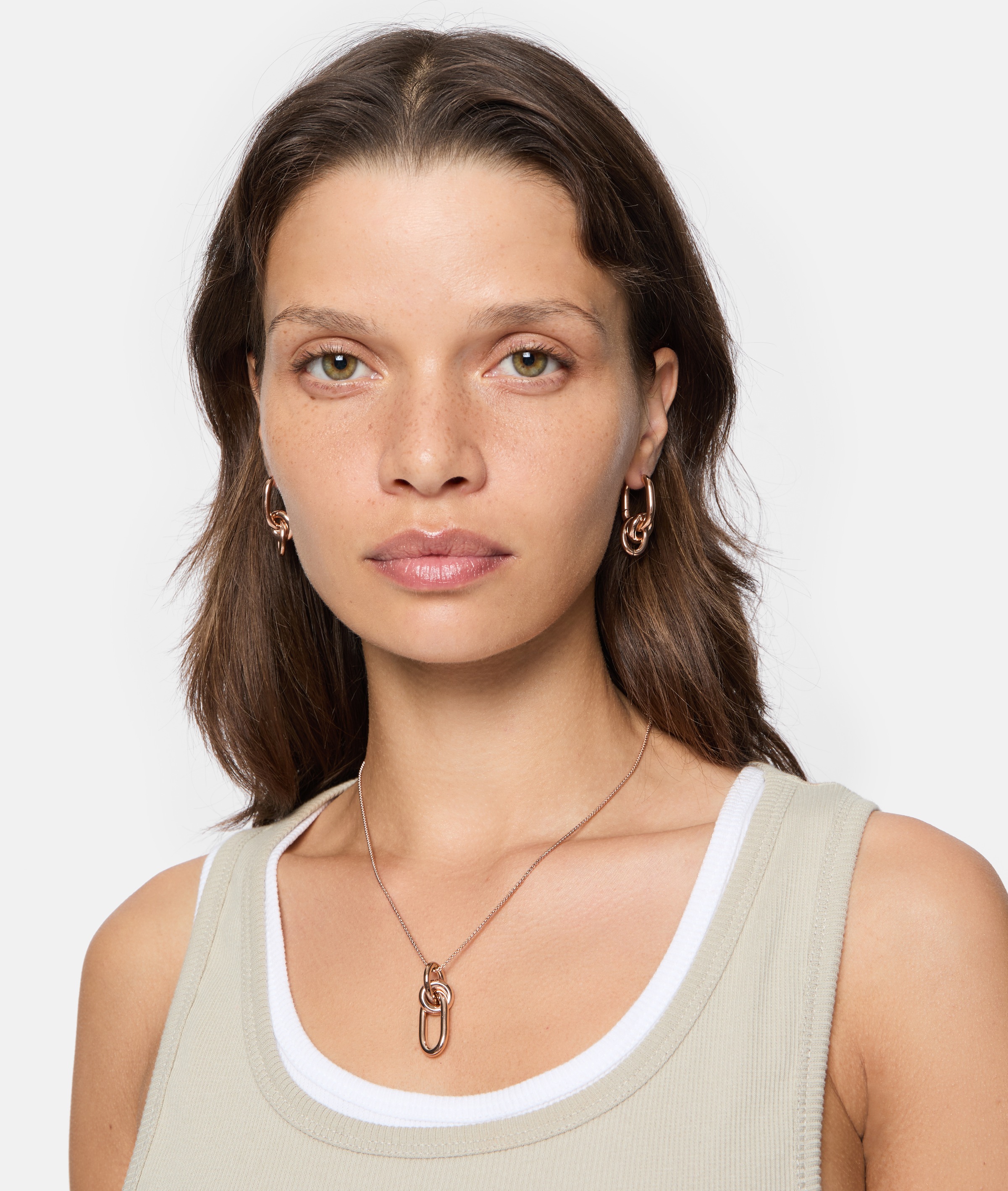 Liebeskind Berlin Paar Creolen »Schmuck Geschenk Edelstahl Ohrringe Modern Knot«, Einhänger abnehmbar