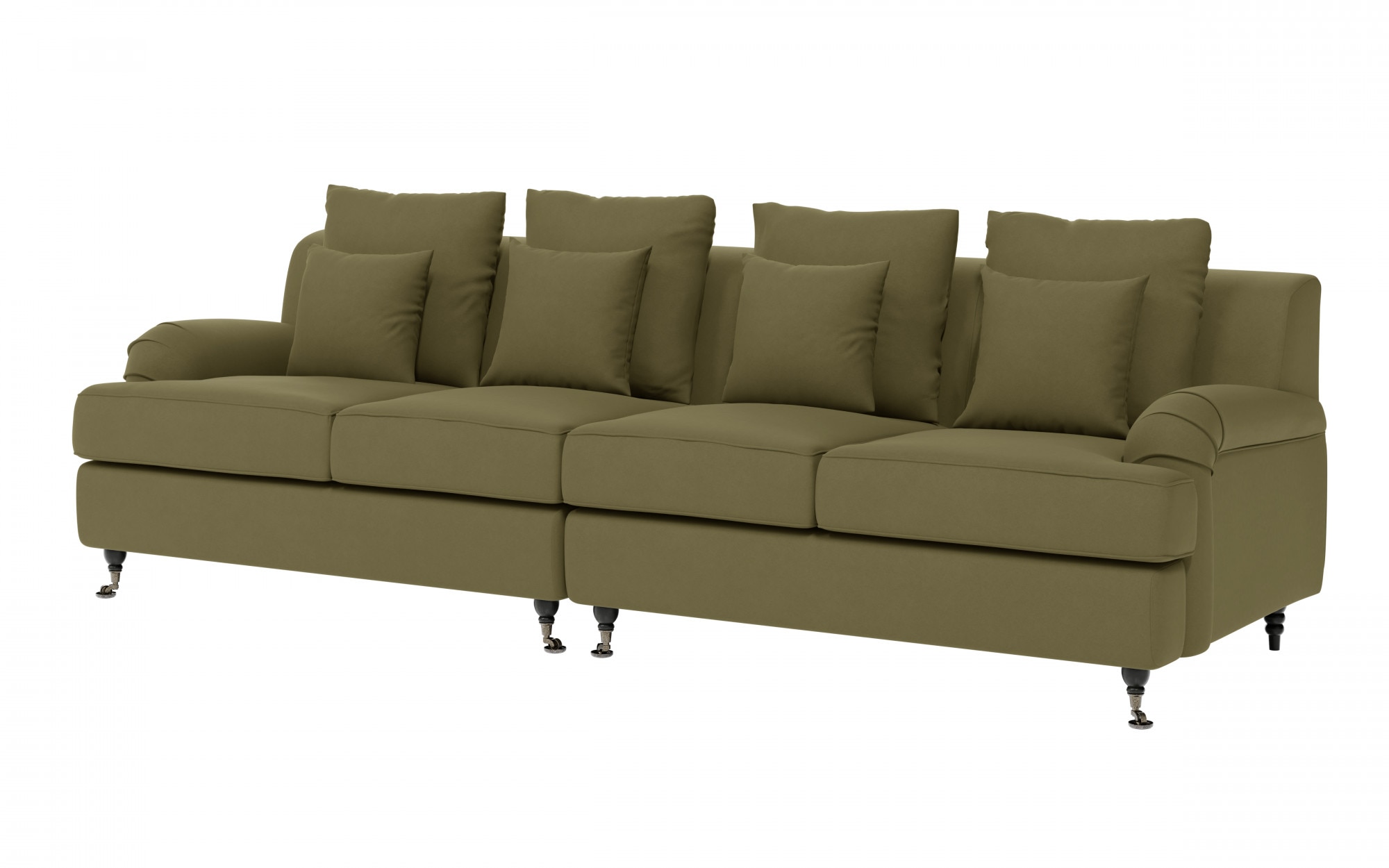 Guido Maria Kretschmer Home&Living Big-Sofa »NORIN«, zwei Fußarten: vorne - Rollen, hinten - Holzfüße