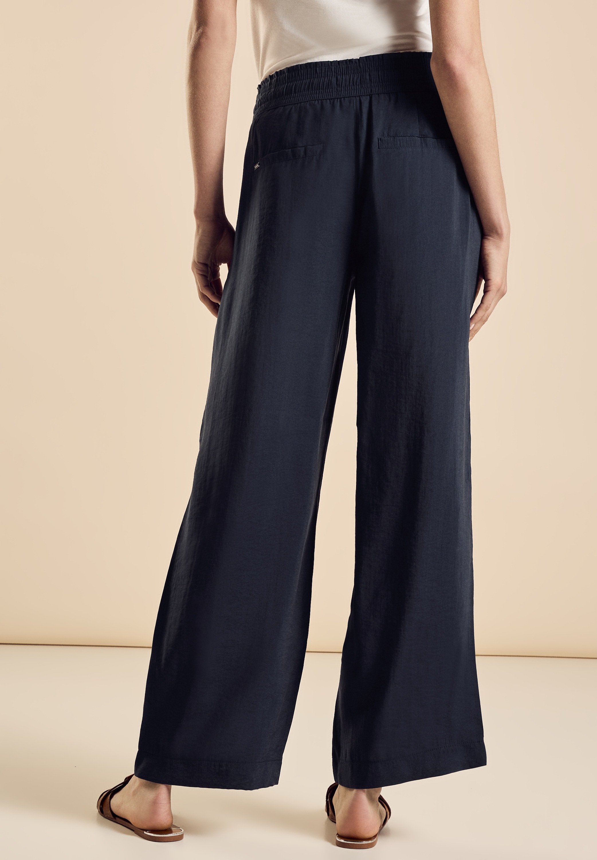 STREET ONE Stoffhose, Sommerhose mit Kordelzug
