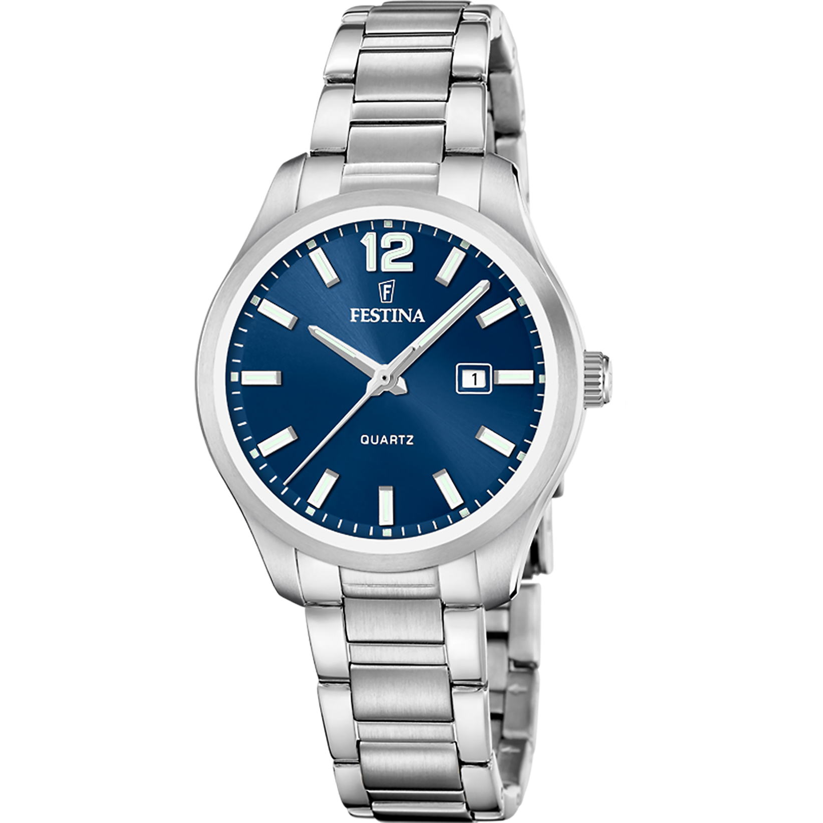 Festina Quarzuhr »Classic Steel« Armbanduhr, Damenuhr, Edelstahlarmband, analog, Tag