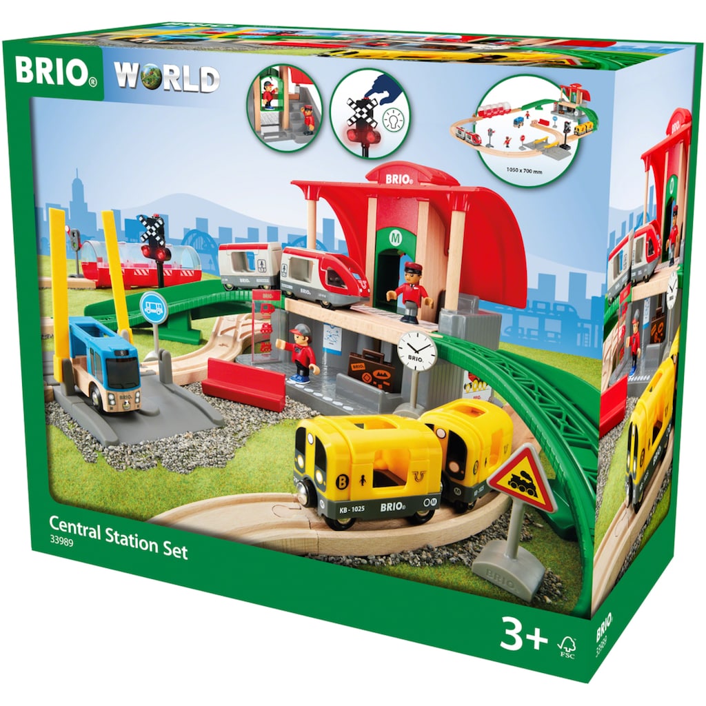 BRIO® Spielzeug-Eisenbahn »BRIO® WORLD, Großes City Bahnhof Set«