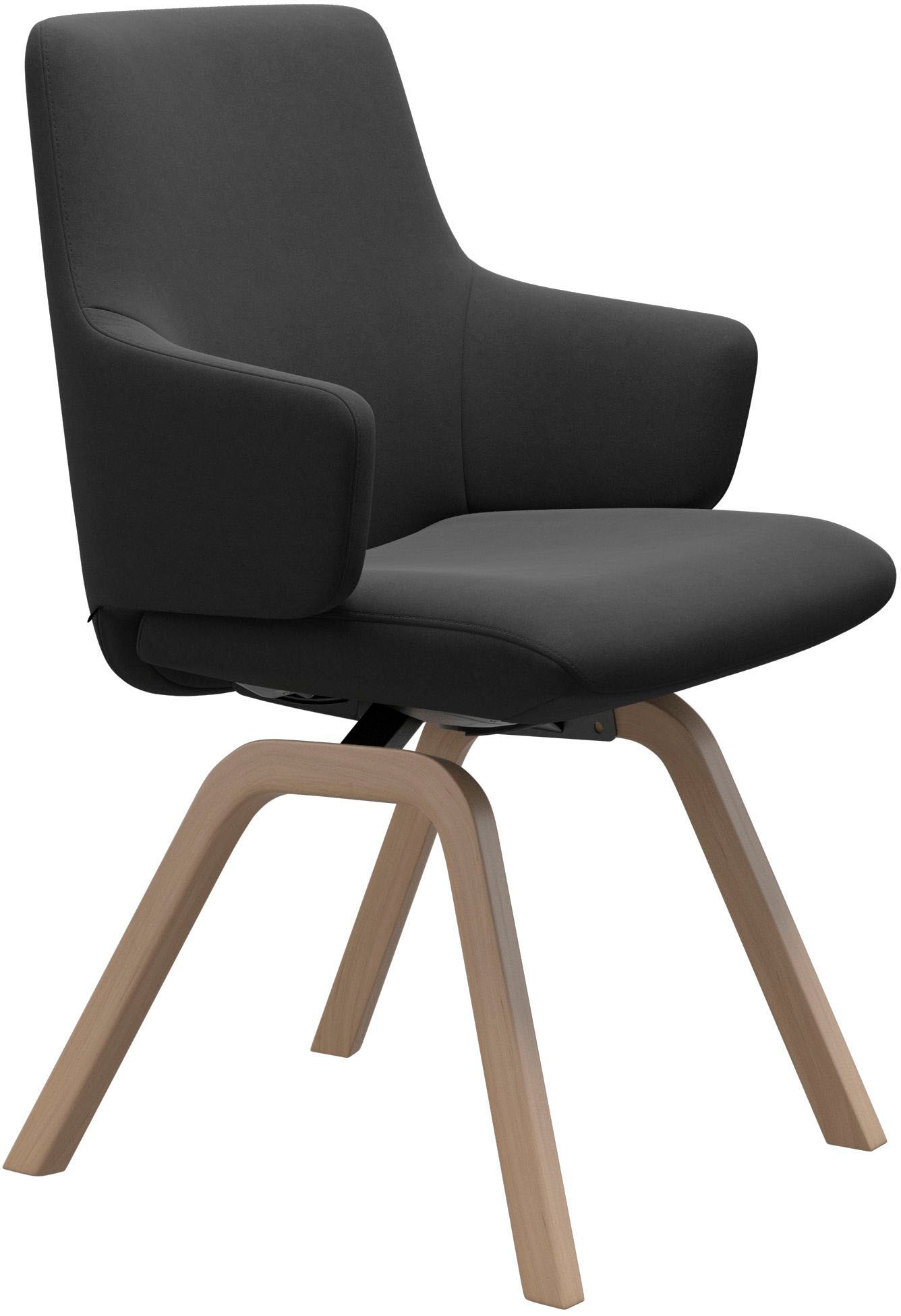 Stressless® Polsterstuhl »Laurel« () Microfaser DINAMICA Low Back mit Armlehne, Größe L, mit schräggestellten Beinen in Eiche