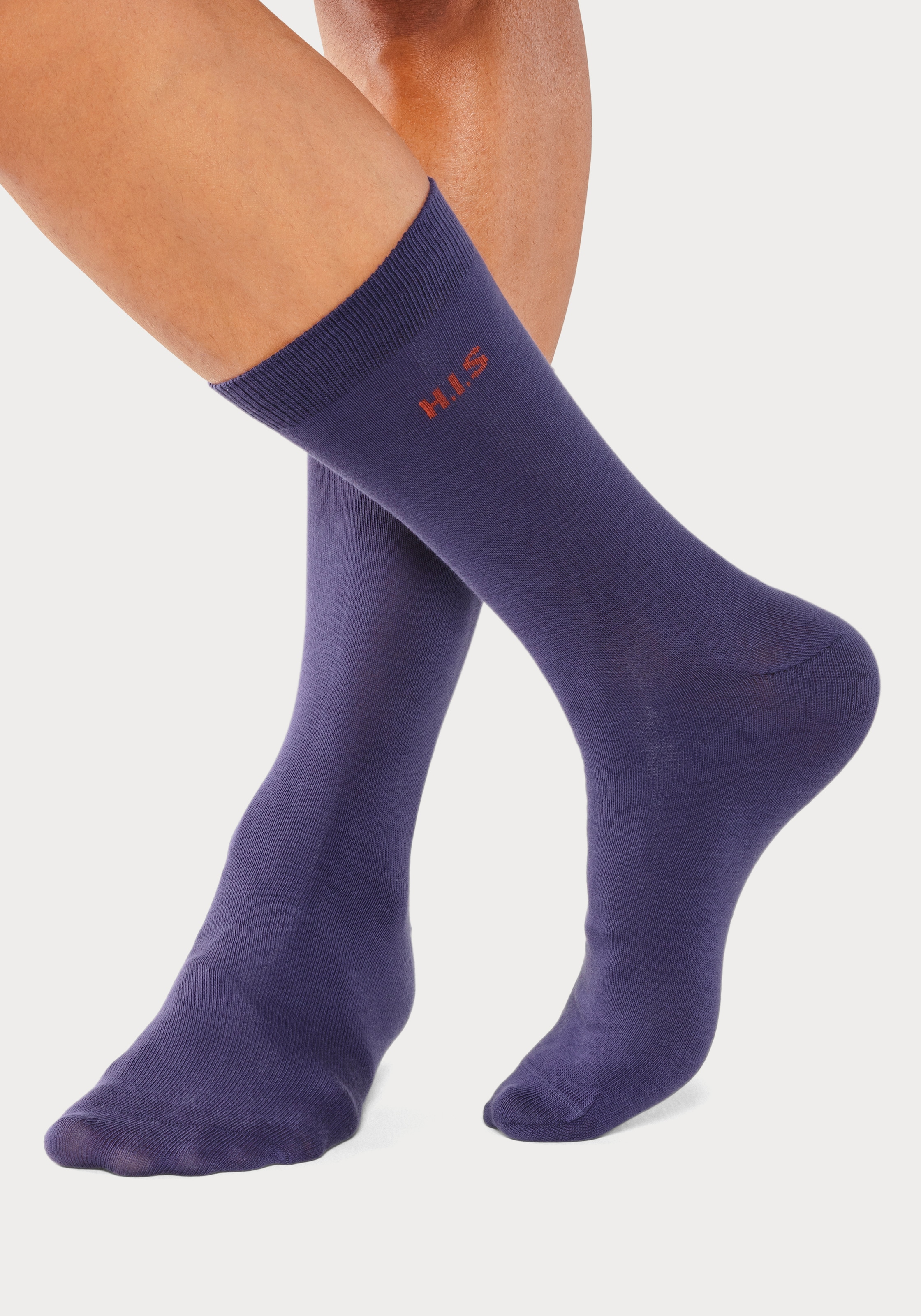 H.I.S Socken, (Packung, 10 Paar), mit farbigem Innenbund