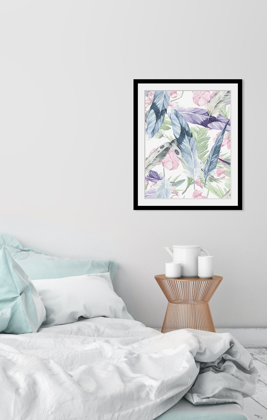 queence Bild »Eveline«, Federn-Kunst-Blätter-Pflanzen-Pflanzenbilder, HD Pr günstig online kaufen