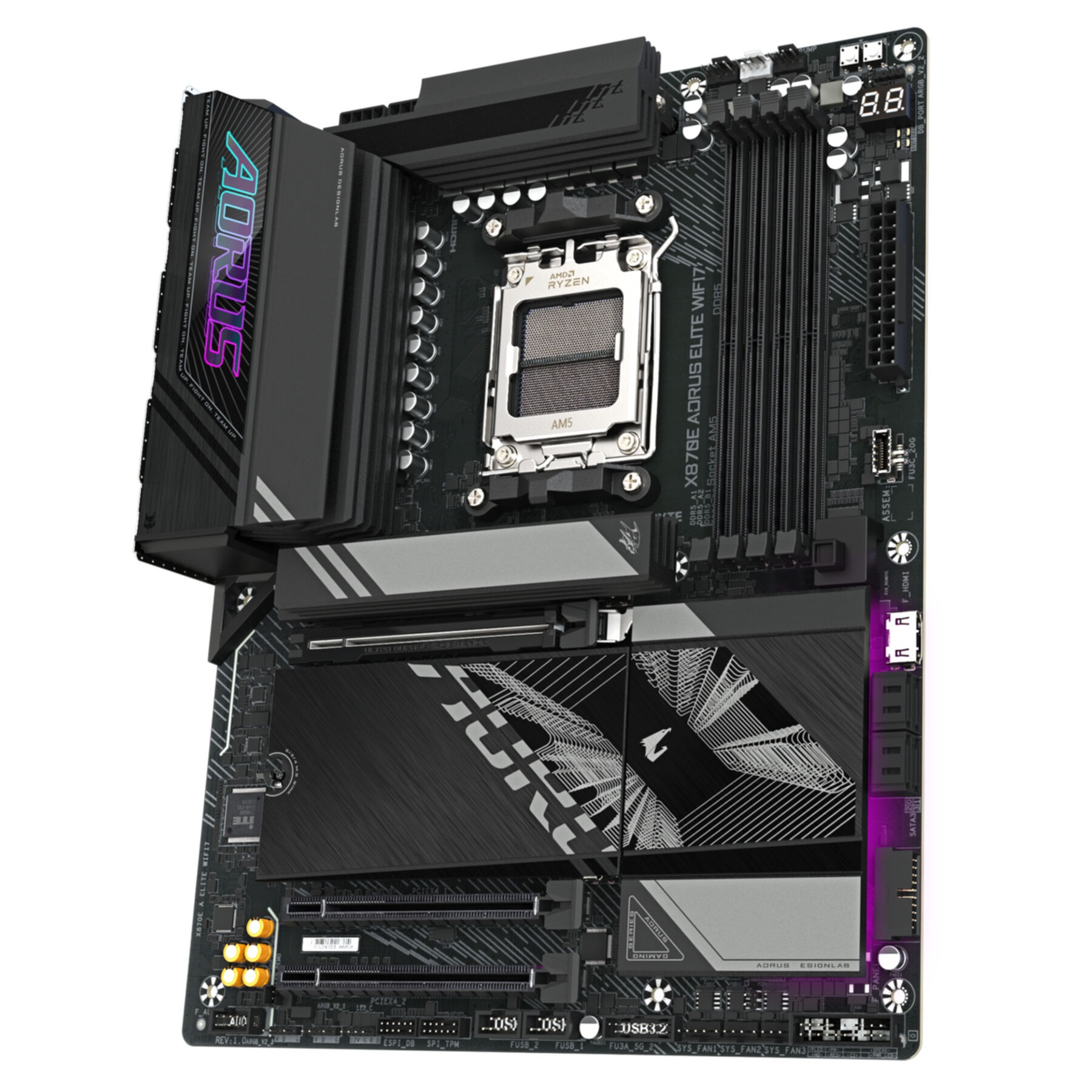 Gigabyte Mainboard »X870E AORUS ELITE WIFI7 Mainboard - Unterstützt AMD Ryzen 9000 CPUs, 1«