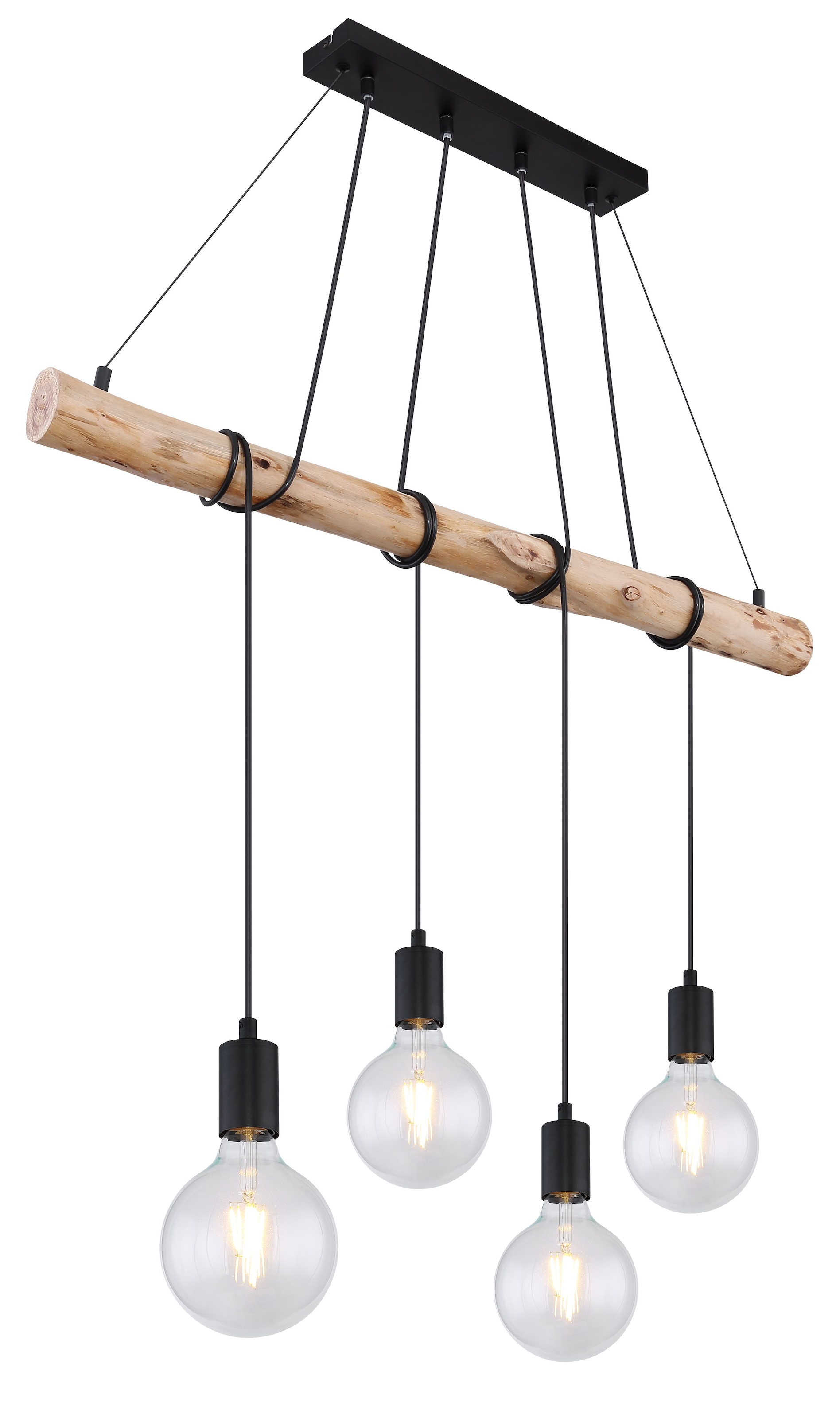 GLOBO LIGHTING Hängeleuchte »AUSTON«, Leuchtmittel E27 | ohne Leuchtmittel, Kabel zum Herumwickeln