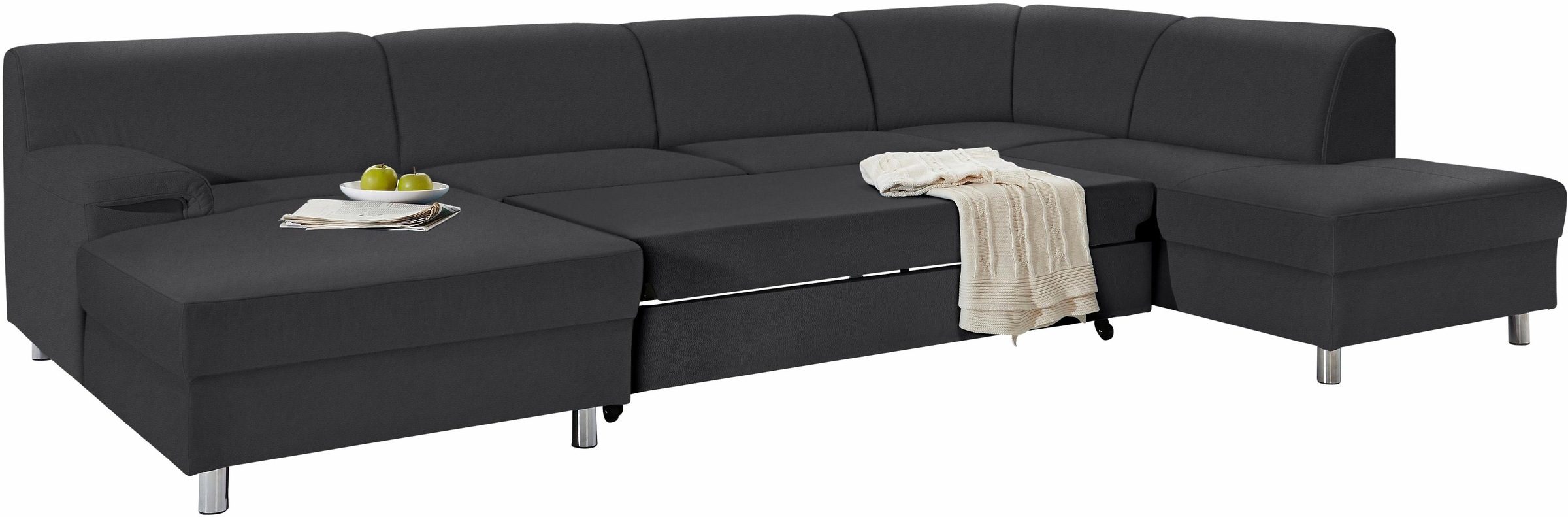 Home affaire Wohnlandschaft »Jamie, zeitloses Design, fester Sitzkomfort, v günstig online kaufen