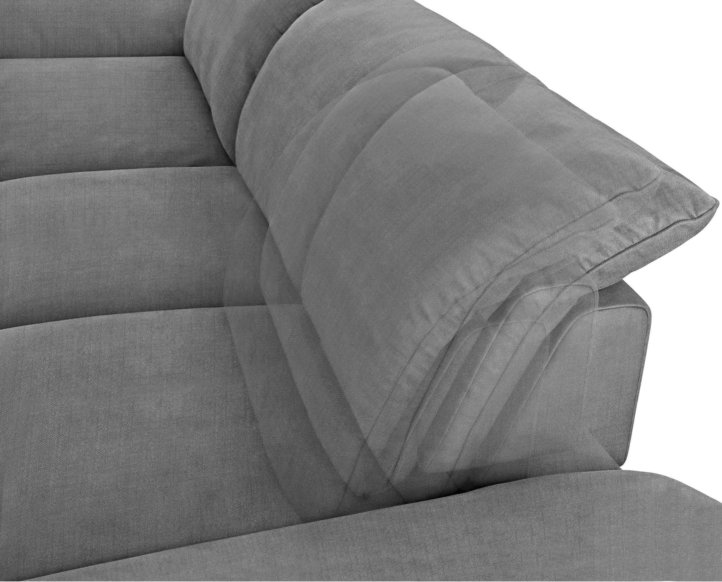 W.SCHILLIG Ecksofa »enjoy&MORE, Designsofa, bequem, zeitlos und elegant, L-Form«, mit Sitztiefenverstellung, Füße silber matt, Breite 340 cm