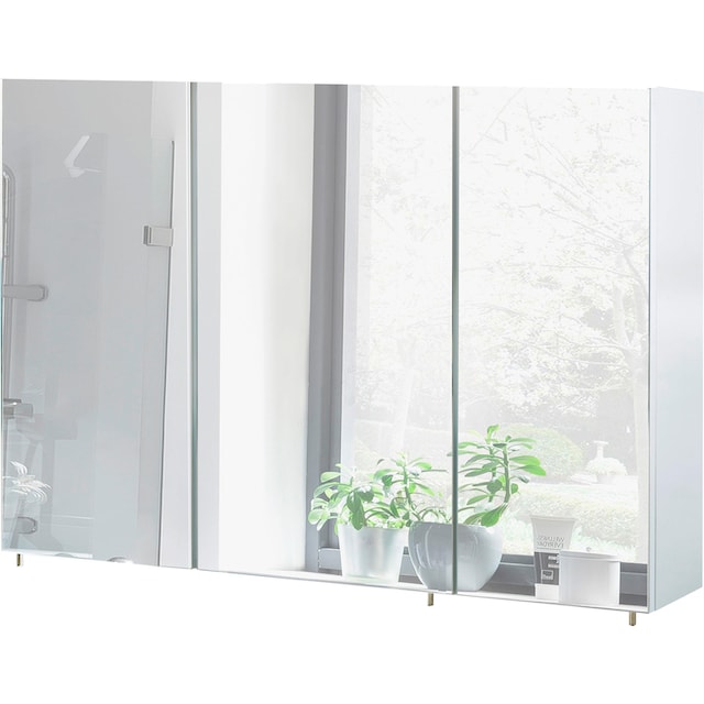 Schildmeyer Spiegelschrank »Basic«, Breite 120 cm, 3-türig, Glaseinlegeböden,  Made in Germany jetzt im %Sale