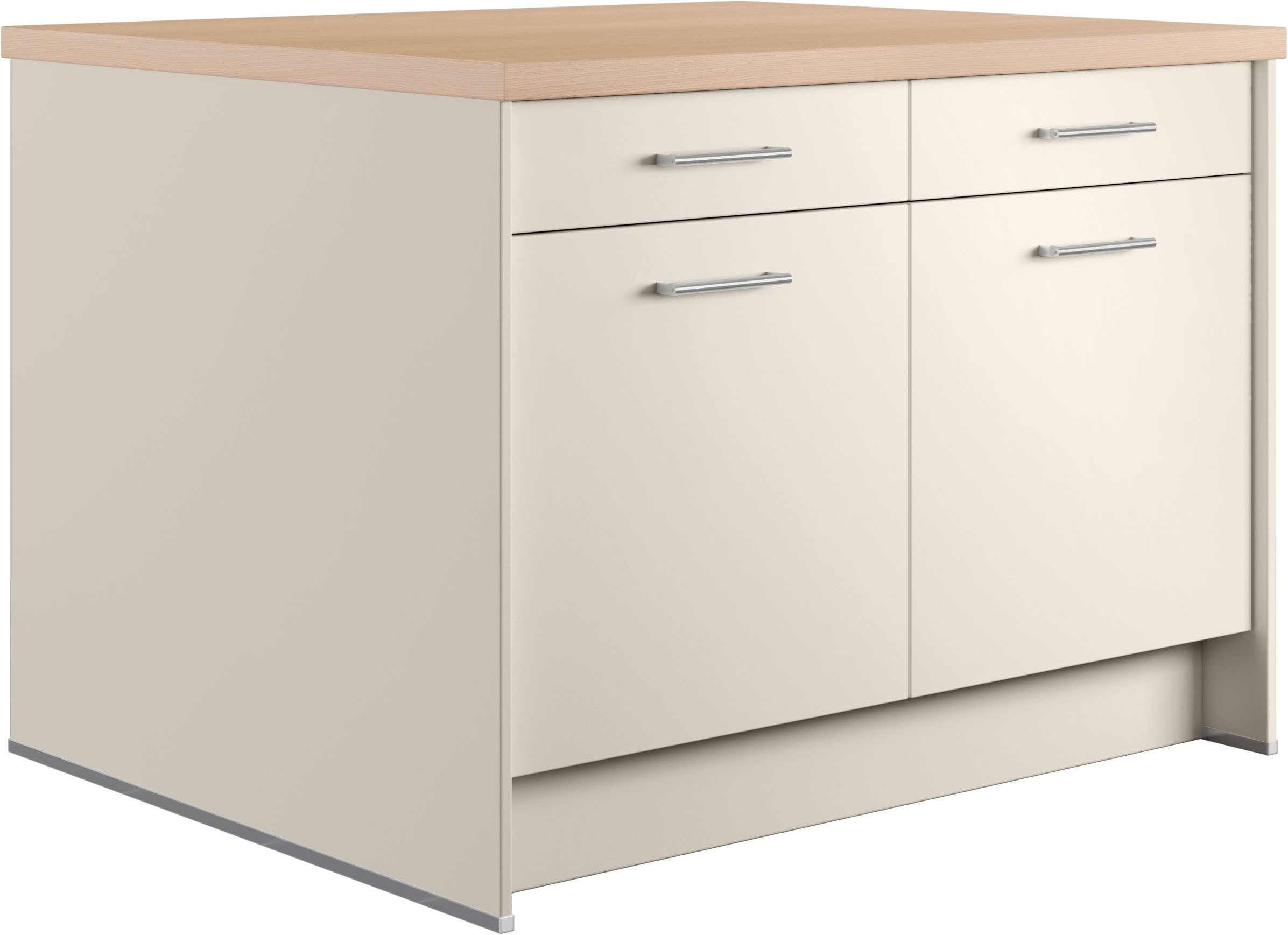 IMPULS KÜCHEN Kücheninsel »Kopenhagen, flexibel stellbar, Schubkästen mit Soft-Close« Set,  vormontiert, mit Stauraum auf beiden Seiten, Breite 123 cm