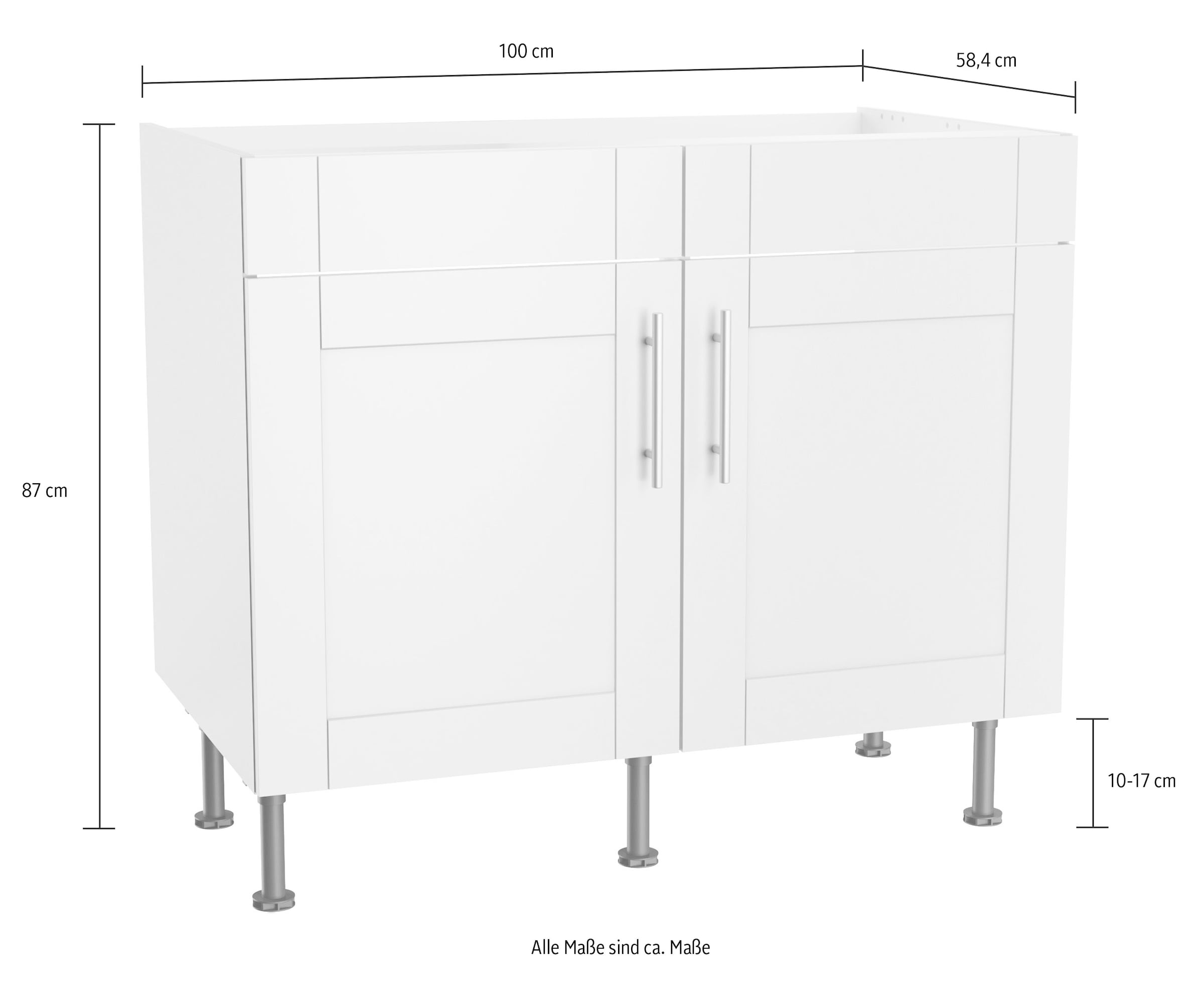 KOCHSTATION Spülenschrank »KS-Ahus«, Breite 100 cm