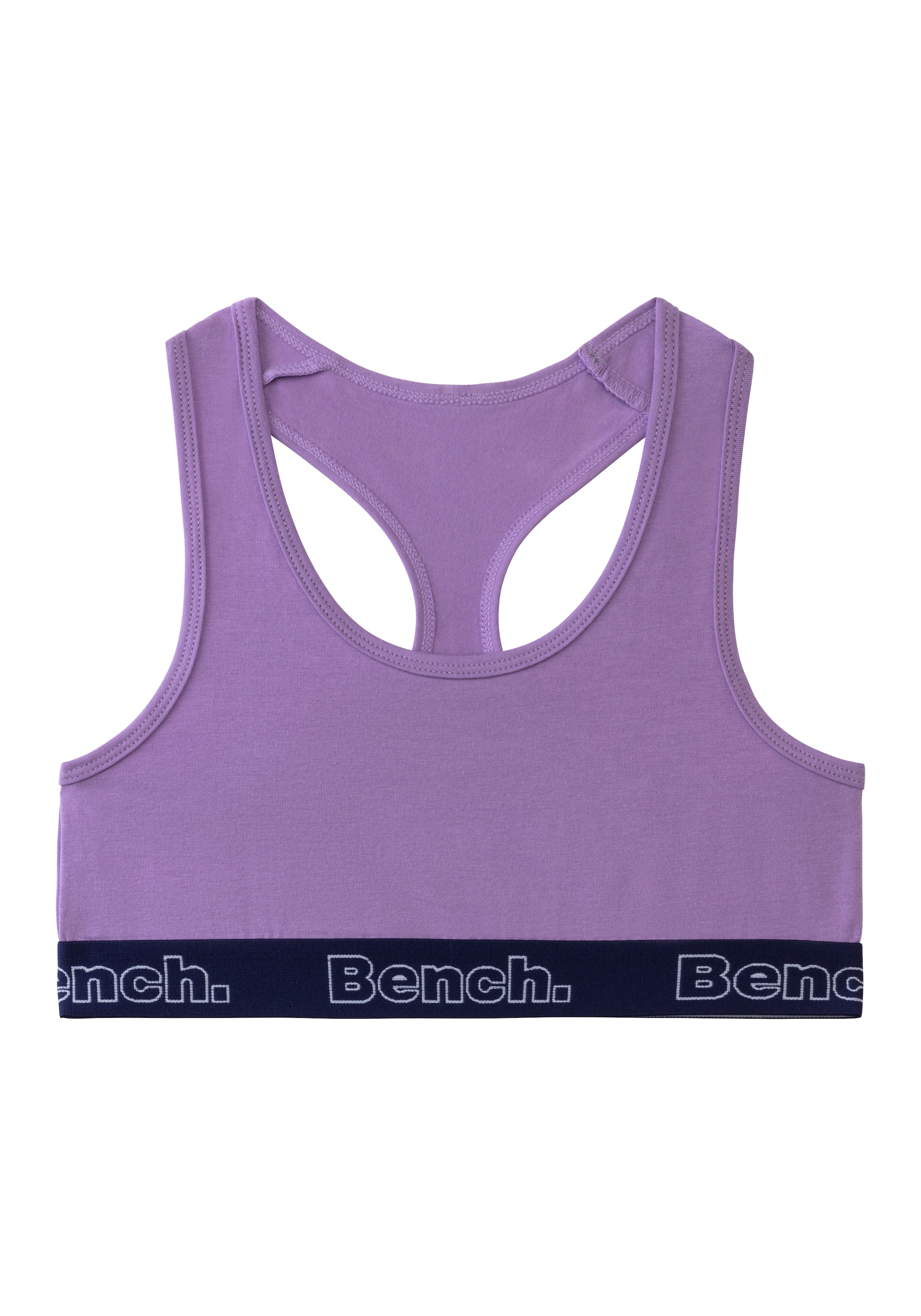 Bench. Bustier Packung, 3 mit kontrastfarbigem Bündchen und Racerback