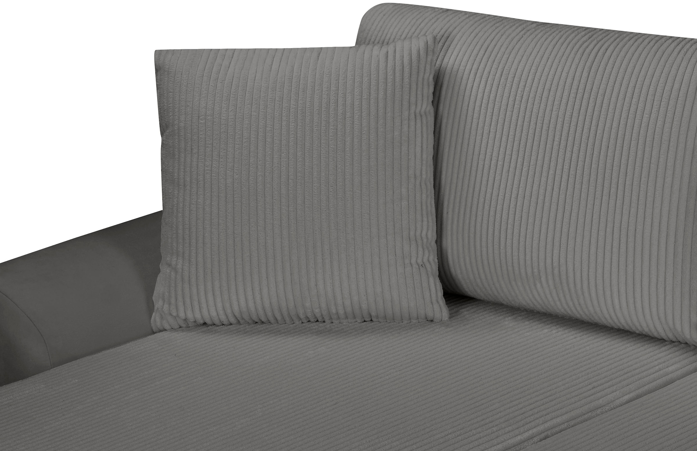 OTTO home Wohnlandschaft »KIVELLA  mit Schlaffunktion, Cord-Struktur, U-Form, 307 cm« Schlafsofa - Liegefläche (128/257), Bettkasten, Cord-Struktur-Mix