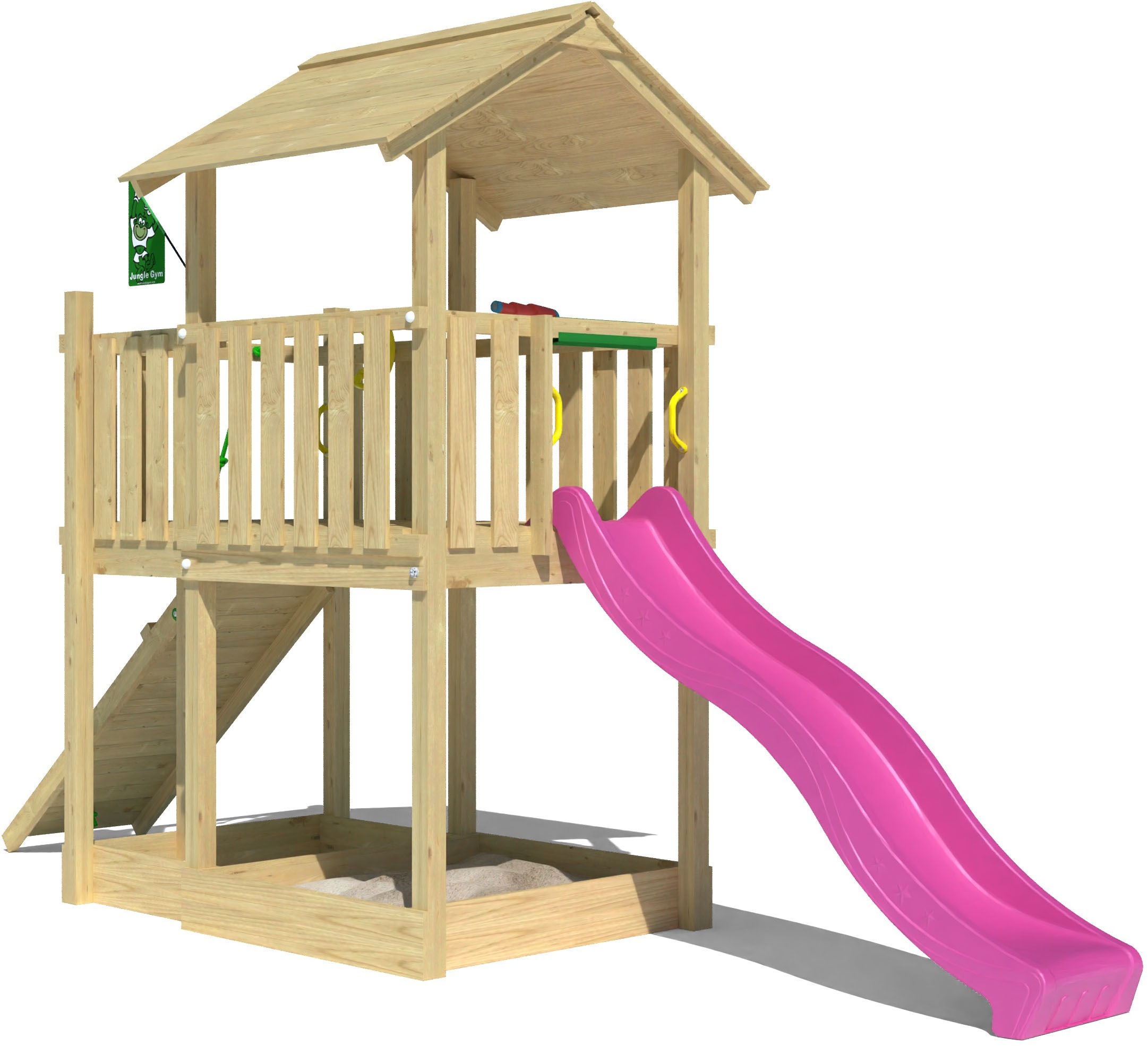 Jungle Gym Spielturm »Drift«, (Set), Spielanlage inklusive Rutsche mit Wasseranschluss